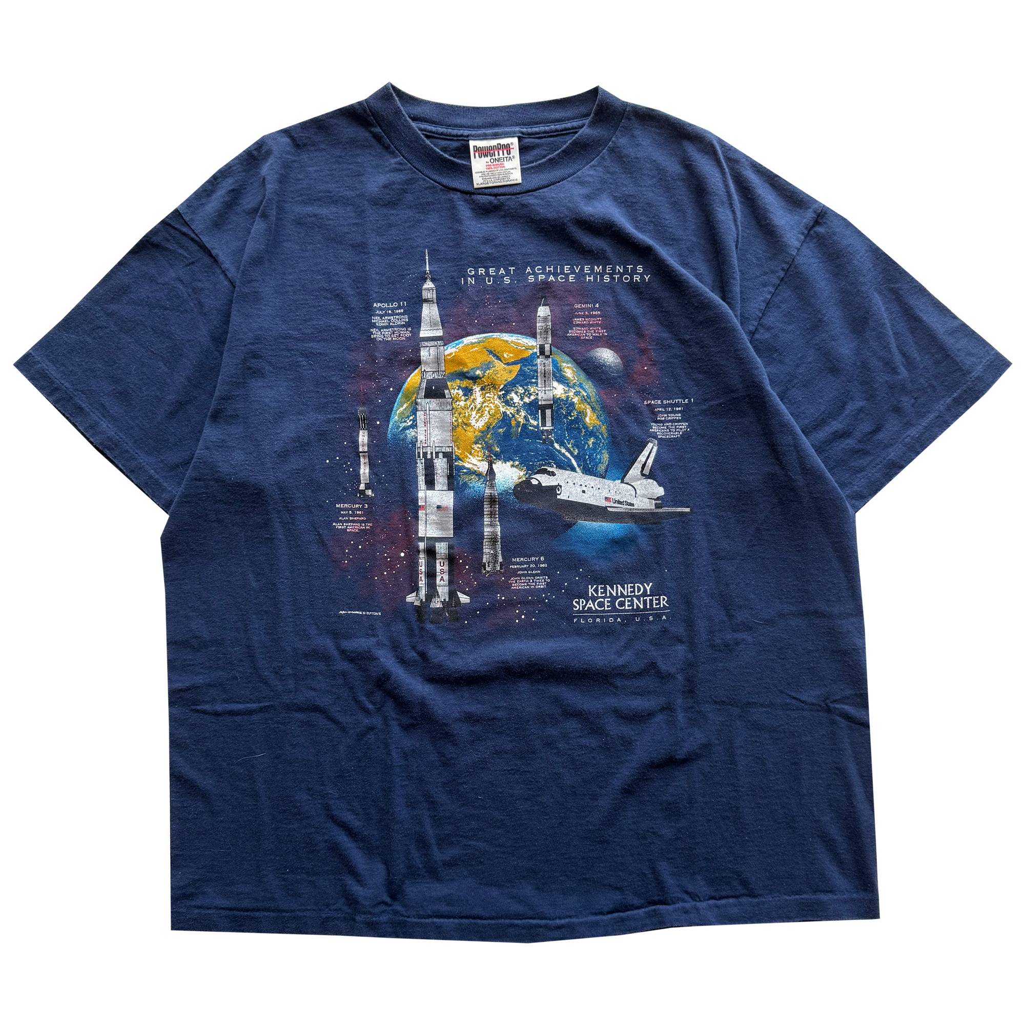 Vintage 1998 NASA US Space History Tee