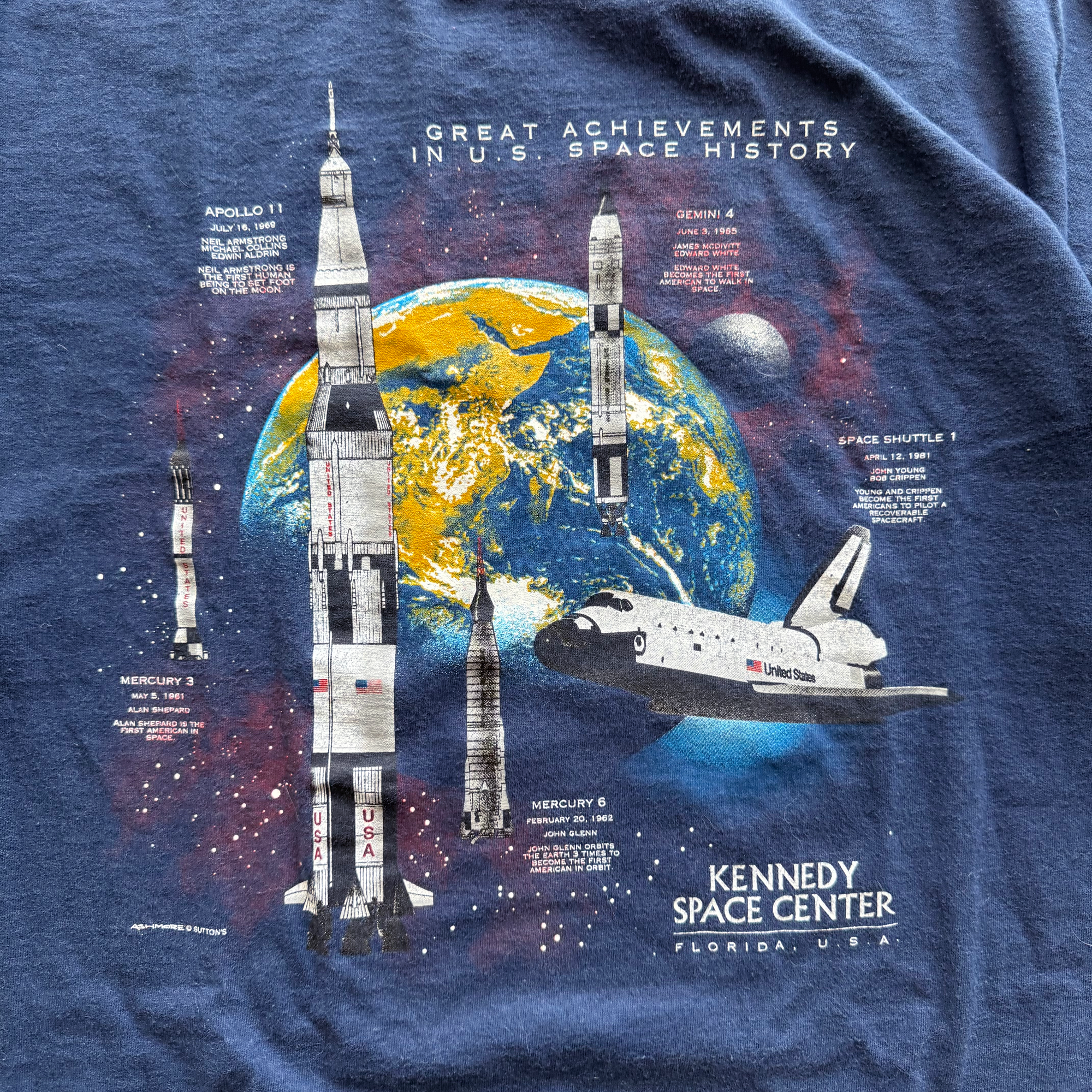 Vintage 1998 NASA US Space History Tee