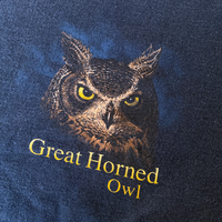 Vintage 1990s Great Horned Owl Nature Tee