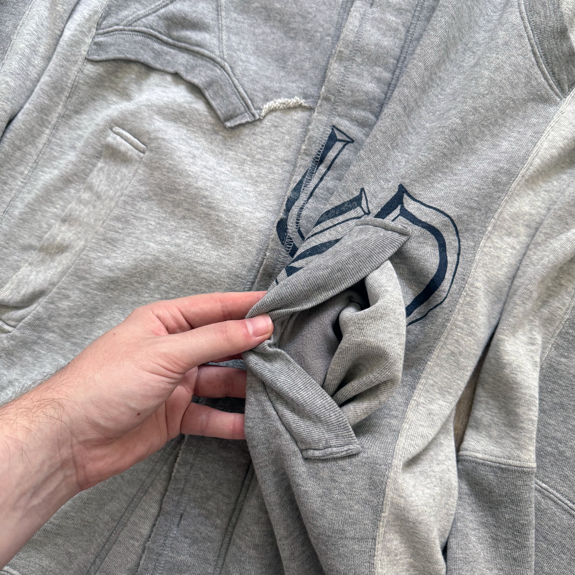 Undercover AW03 Paper Doll Hybrid Reconstructed Peacoat