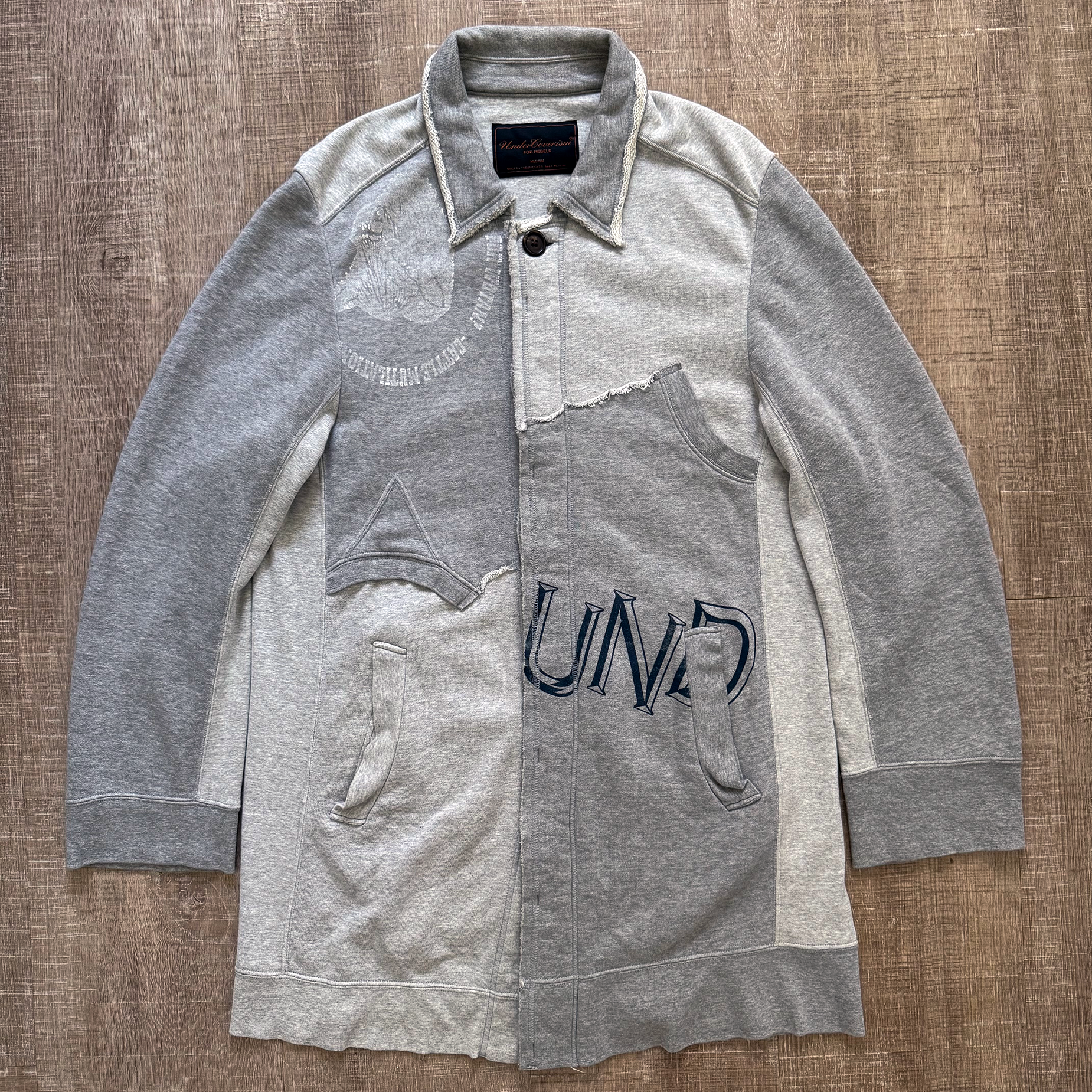 Undercover AW03 Paper Doll Hybrid Reconstructed Peacoat