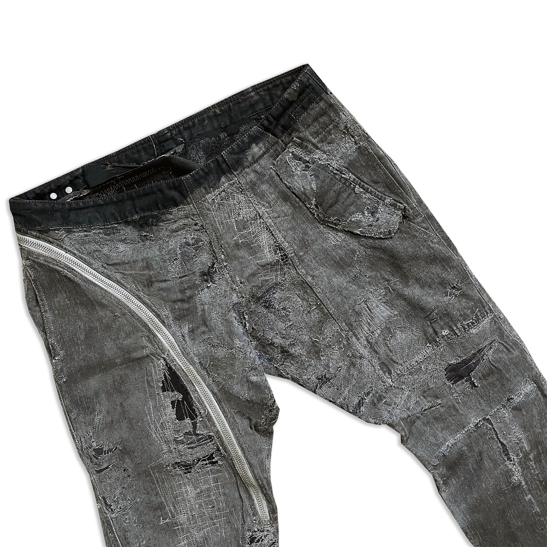 Rick Owens SS09 Strutter Hogwash Patchwork Denim Aircuts