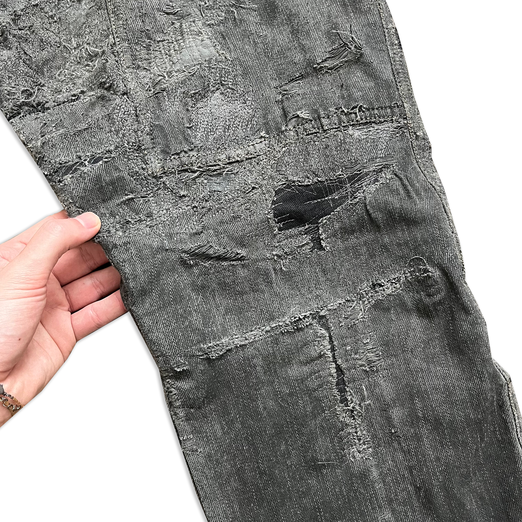 Rick Owens SS09 Strutter Hogwash Patchwork Denim Aircuts