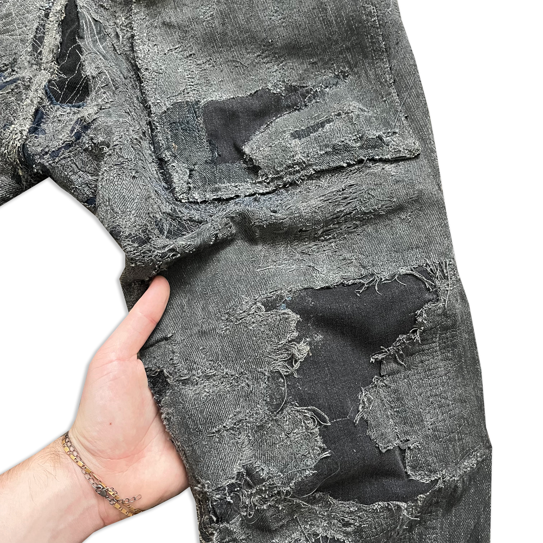 Rick Owens SS09 Strutter Hogwash Patchwork Denim Aircuts