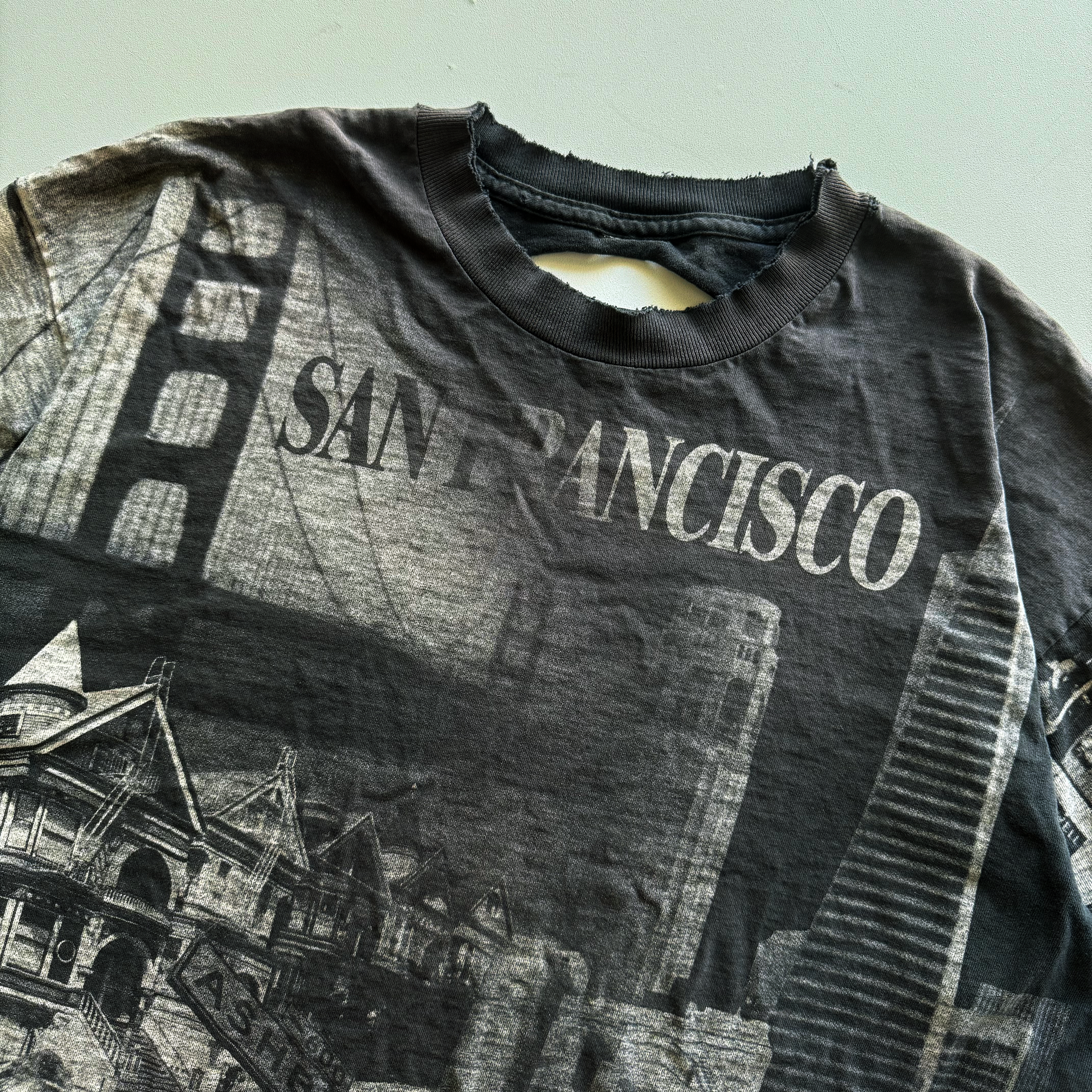 Vintage 1990s San Francisco, California AOP Fader Tee