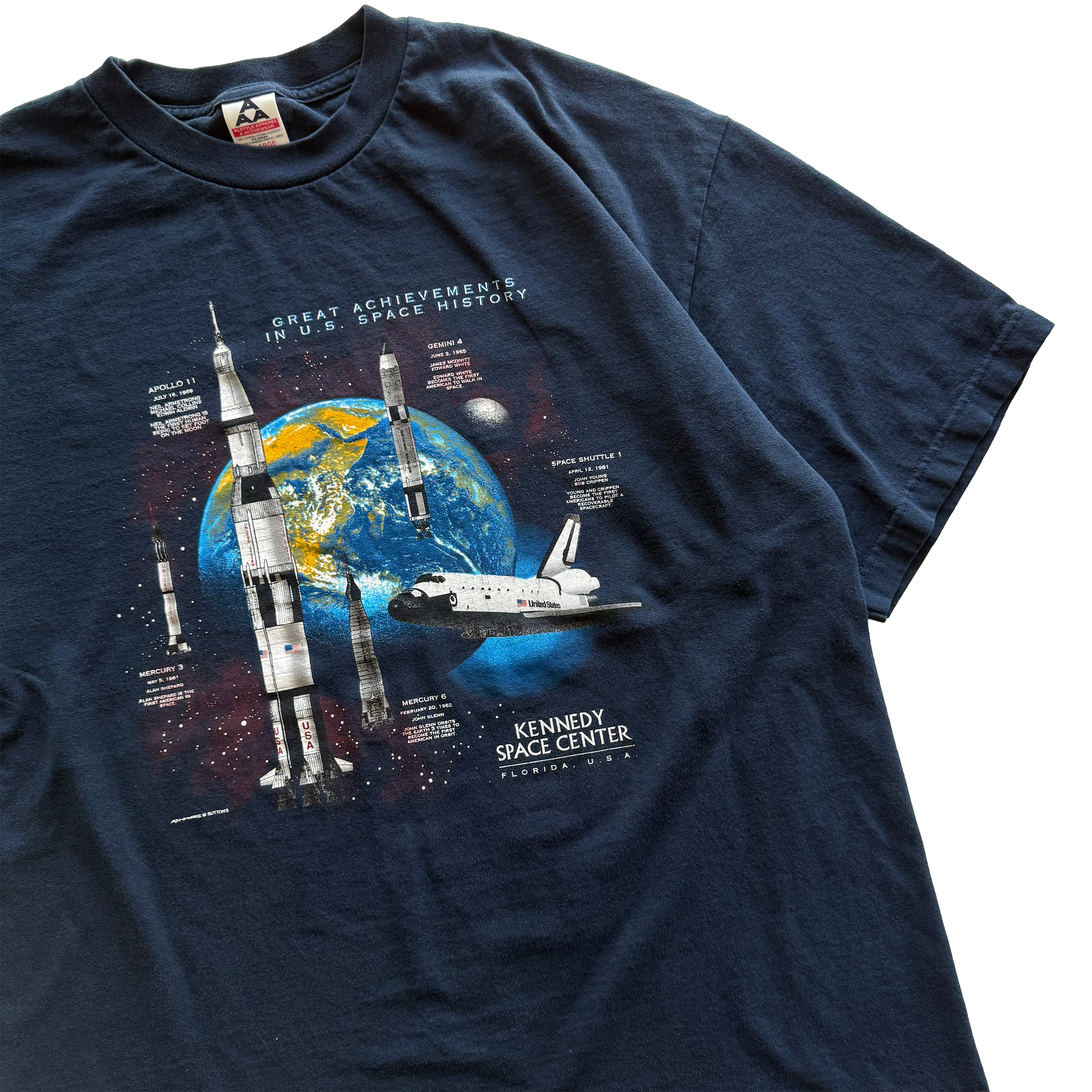 Vintage 1998 NASA US Space History Tee