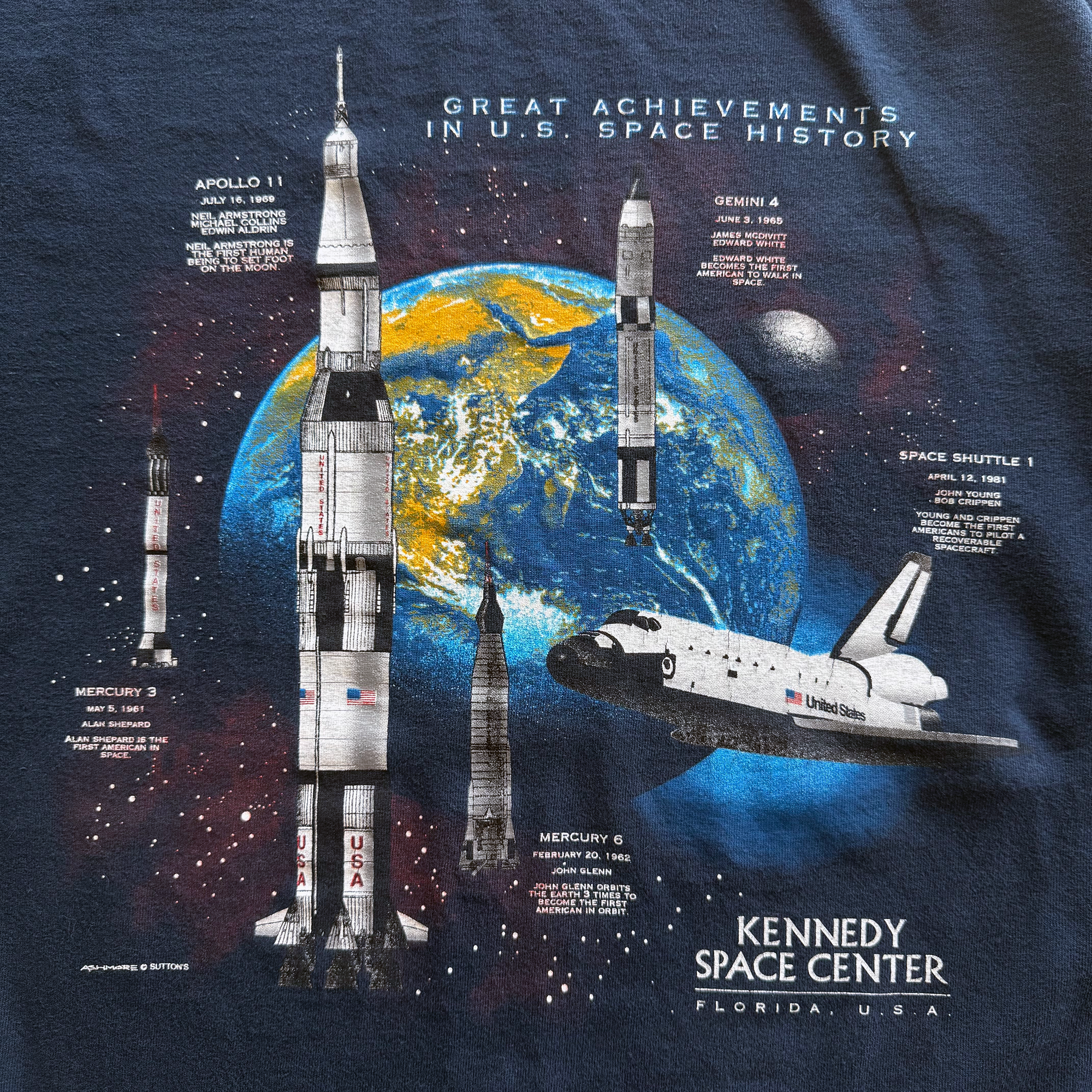 Vintage 1998 NASA US Space History Tee