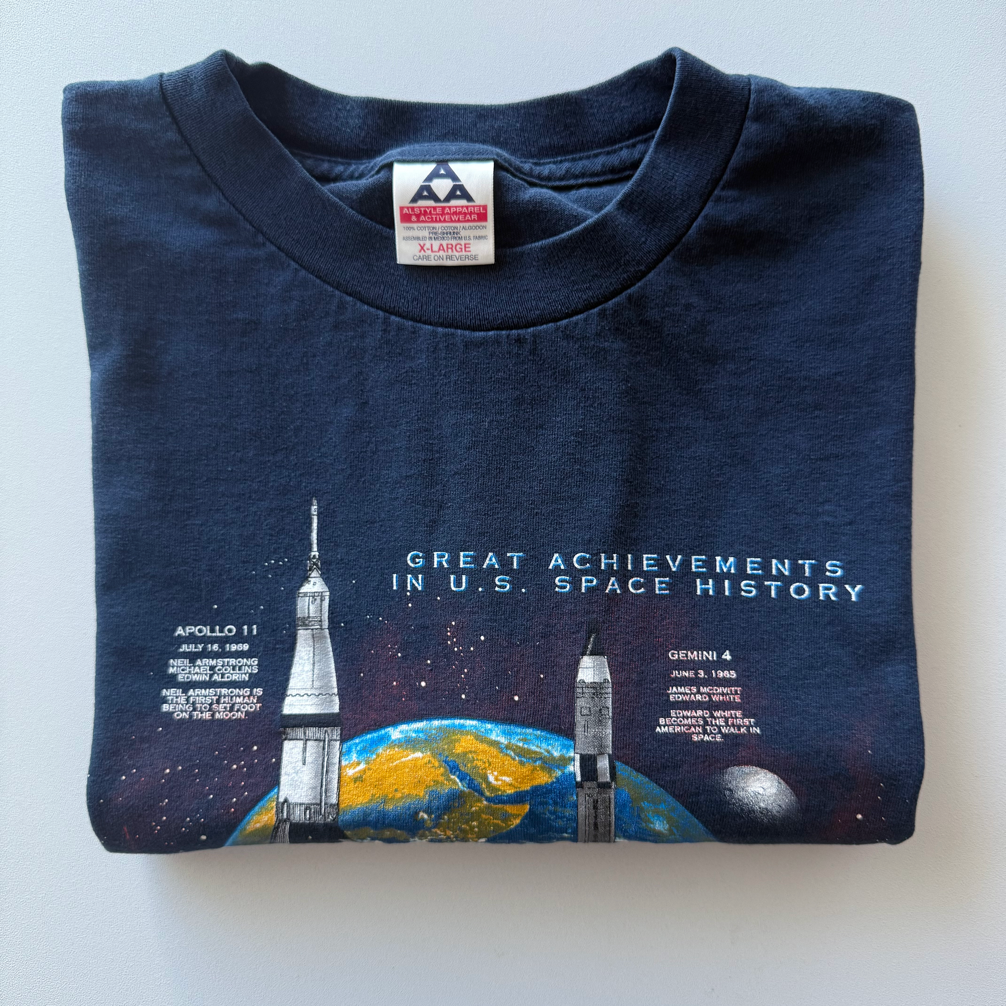 Vintage 1998 NASA US Space History Tee