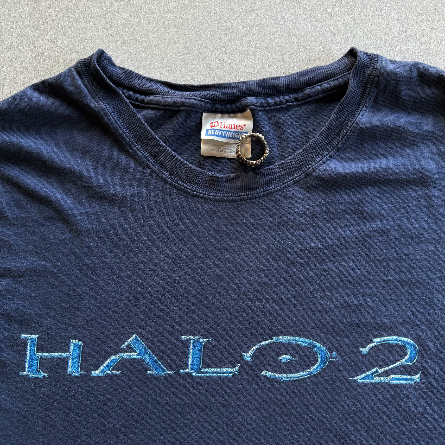 Vintage 2004 Thrashed Vintage Halo 2 Logo Tee