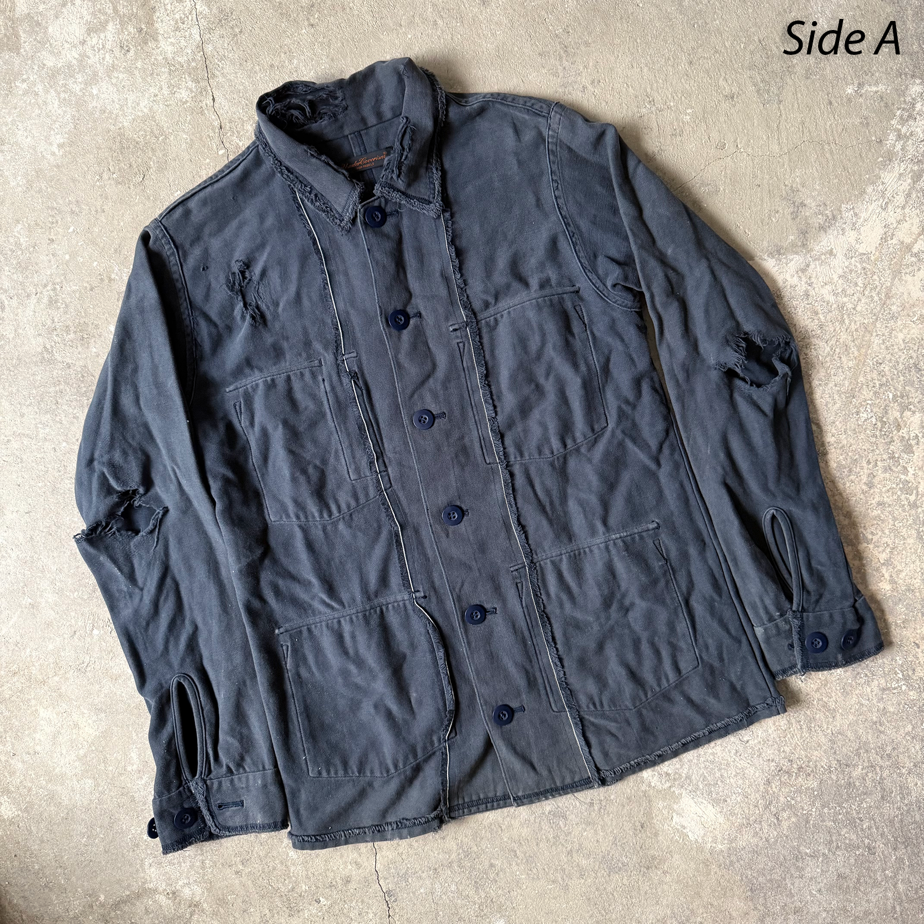 Undercover AW03 Paper Doll Hybrid Reversible Distressed Jacket