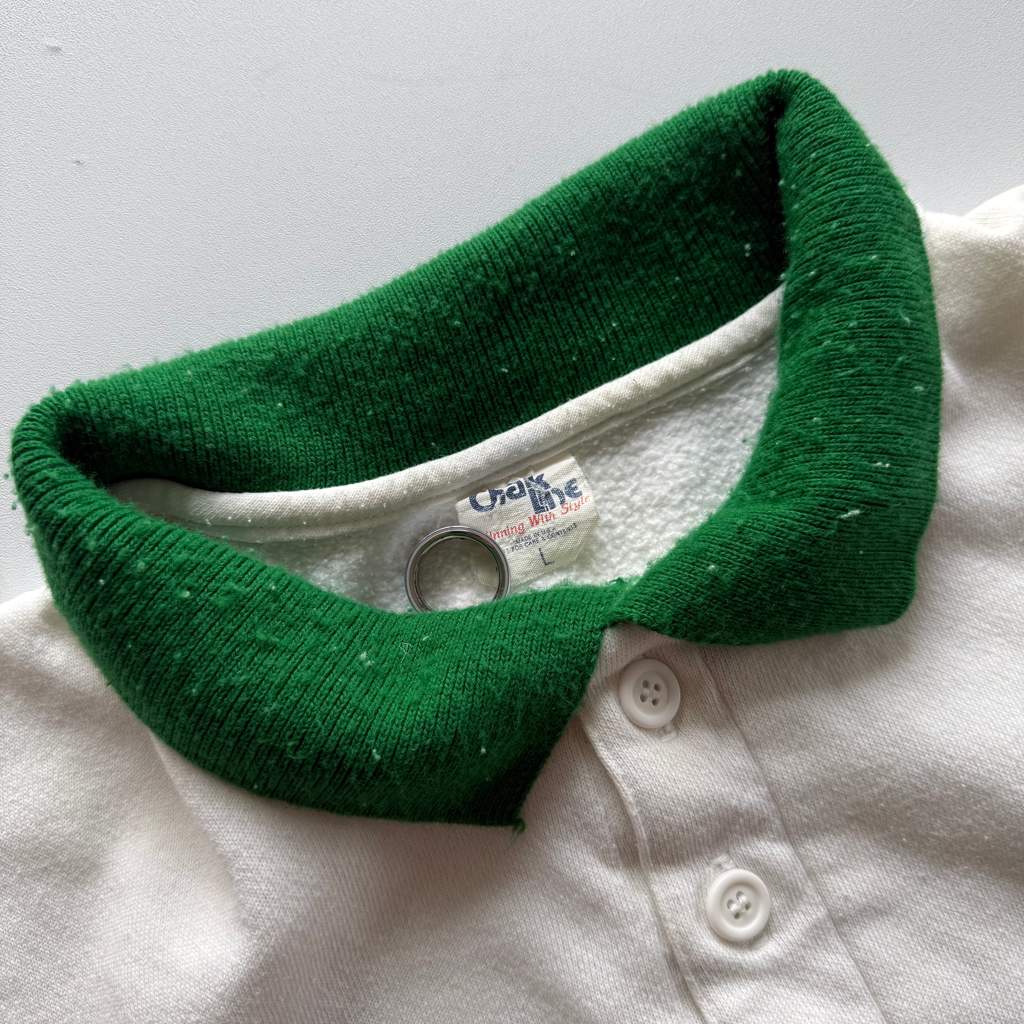 Vintage 1980s Oregon Ducks UO Chalk Line Rugby Sweatshirt