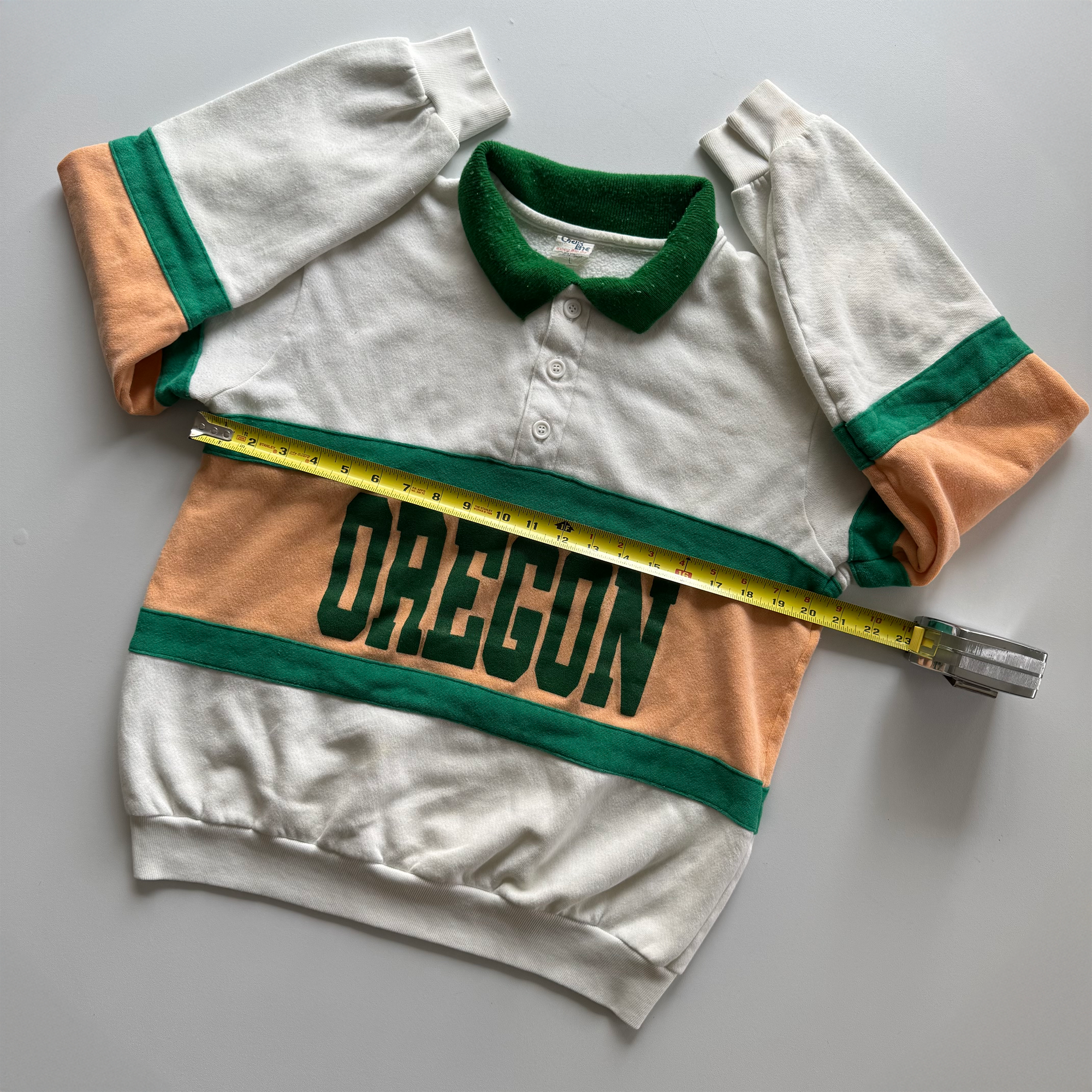 Vintage 1980s Oregon Ducks UO Chalk Line Rugby Sweatshirt