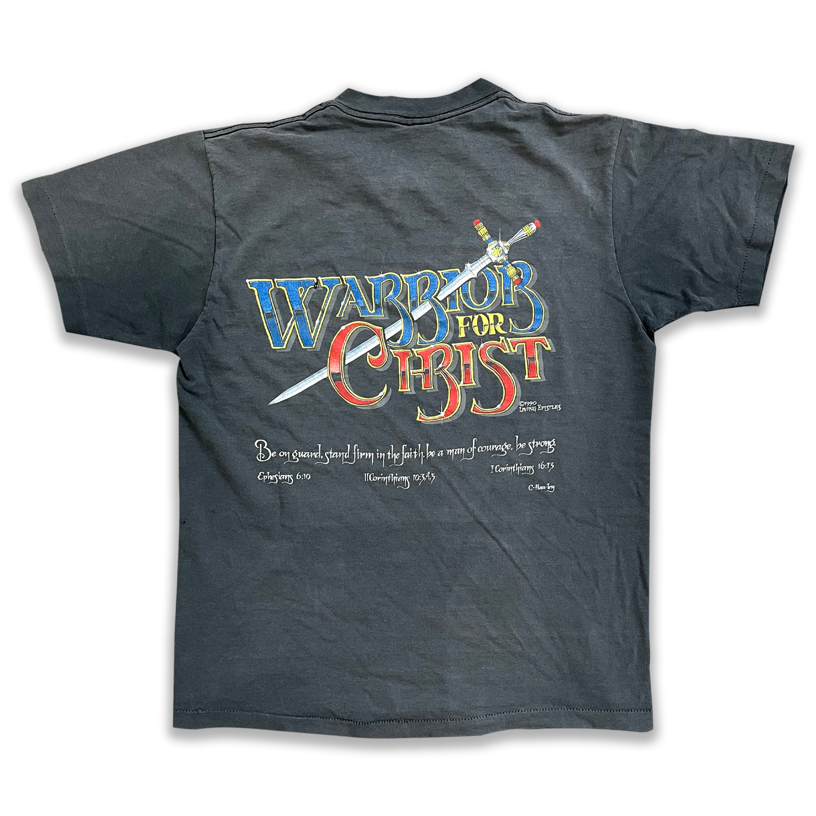 Vintage 1990 "Warriors For Christ" God Tee