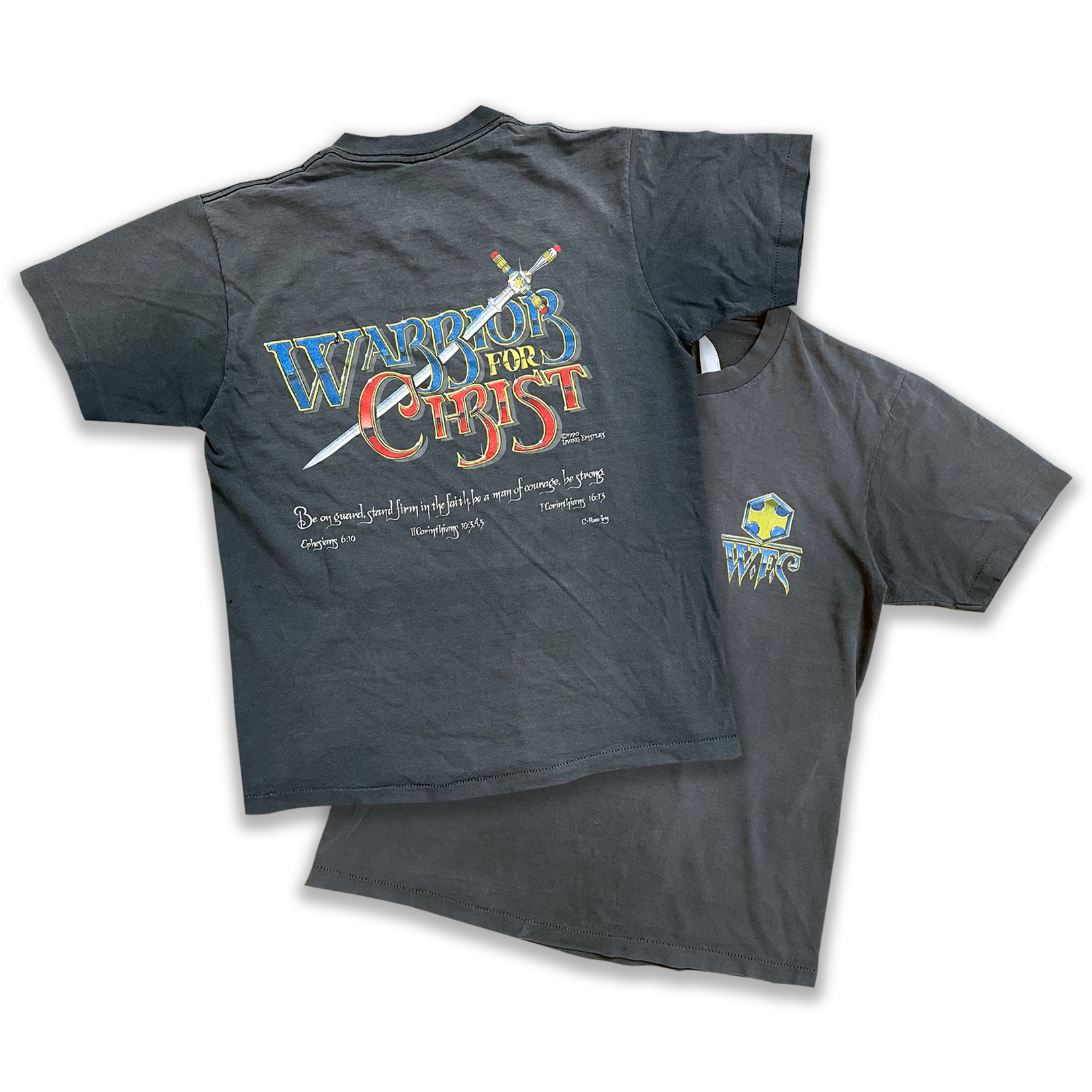 Vintage 1990 "Warriors For Christ" God Tee