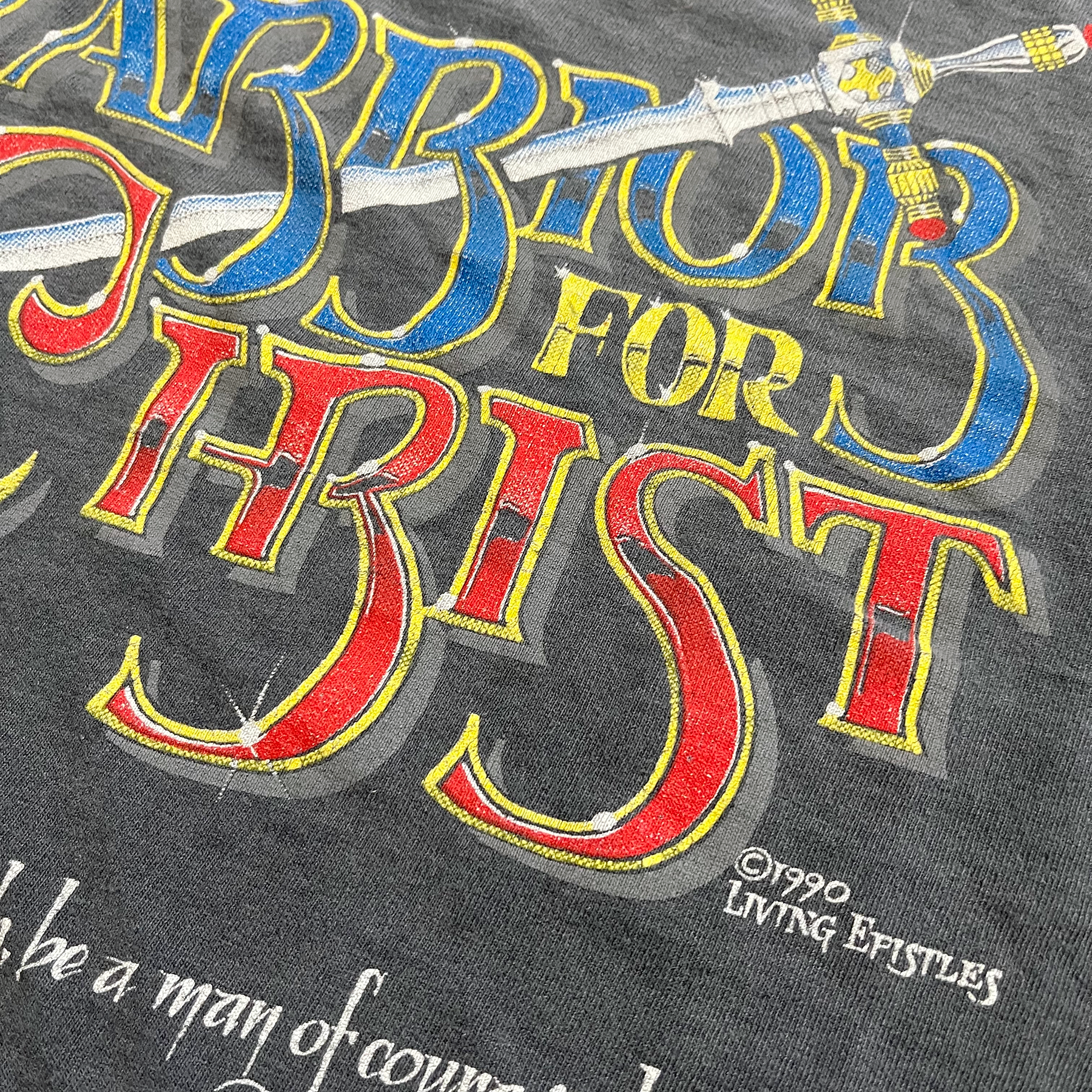 Vintage 1990 "Warriors For Christ" God Tee