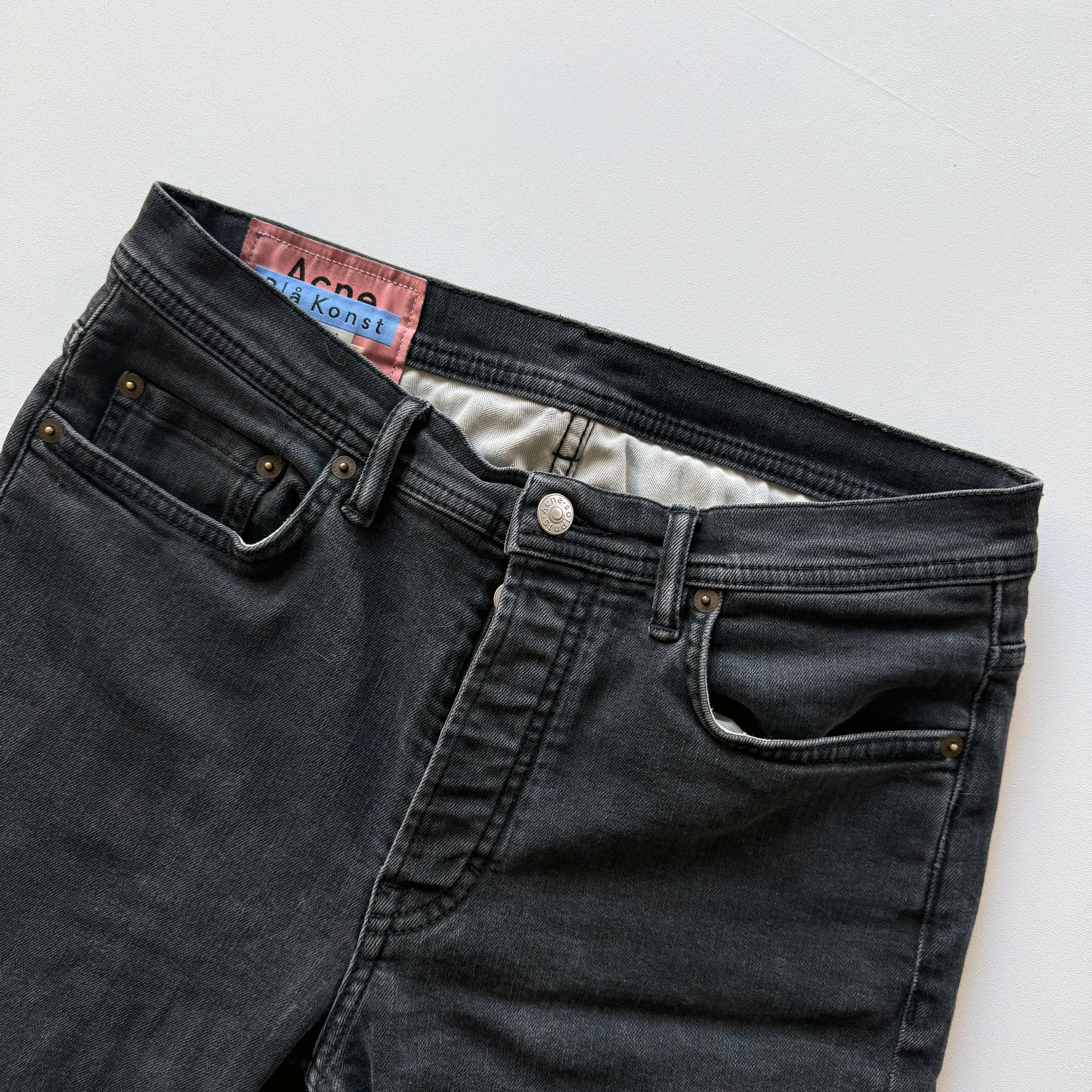 Acne Studios River Used Black Denim Jeans