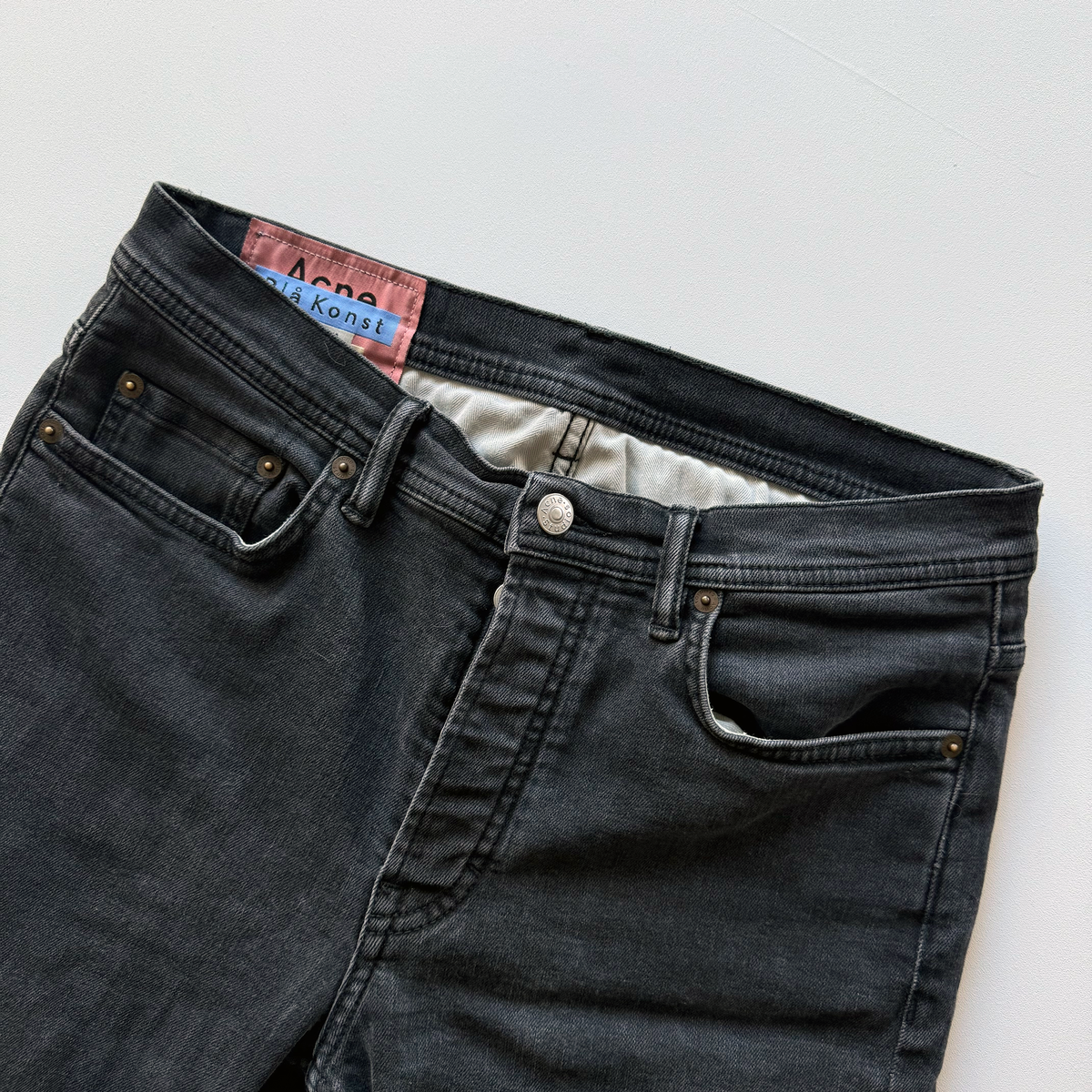 Acne Studios River Used Black Denim Jeans