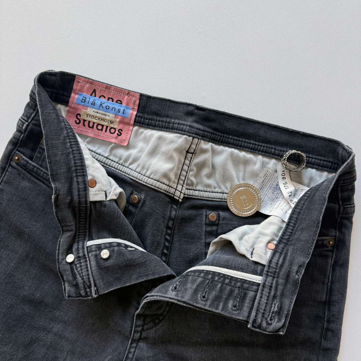 Acne Studios River Used Black Denim Jeans