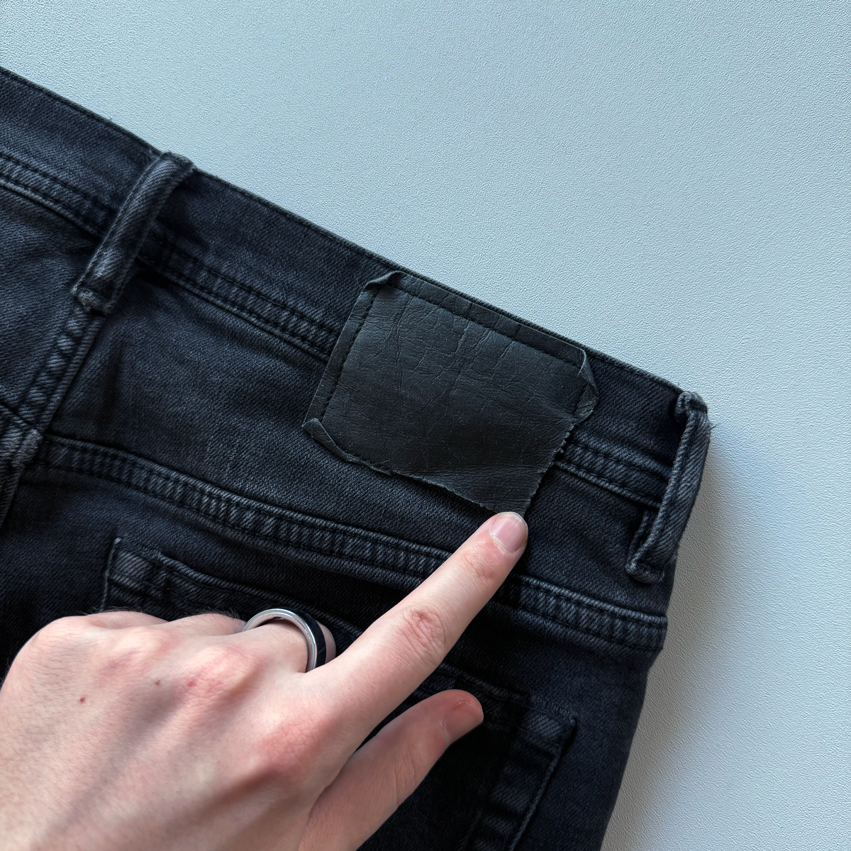 Acne Studios River Used Black Denim Jeans