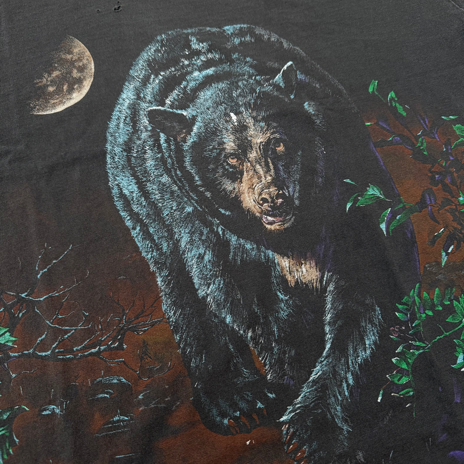 Vintage 1990s Habitat Black Bear AOP Tee