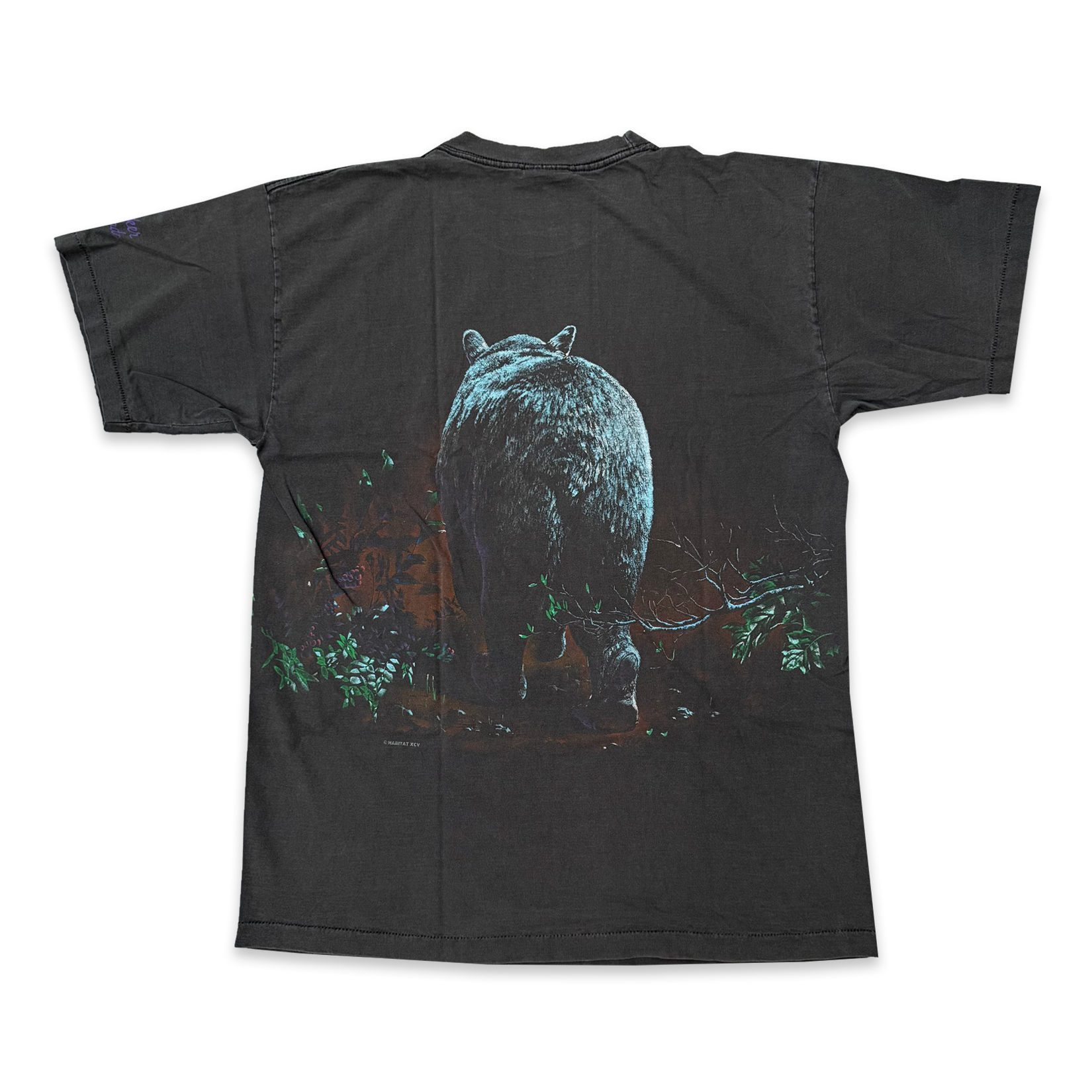 Vintage 1990s Habitat Black Bear AOP Tee