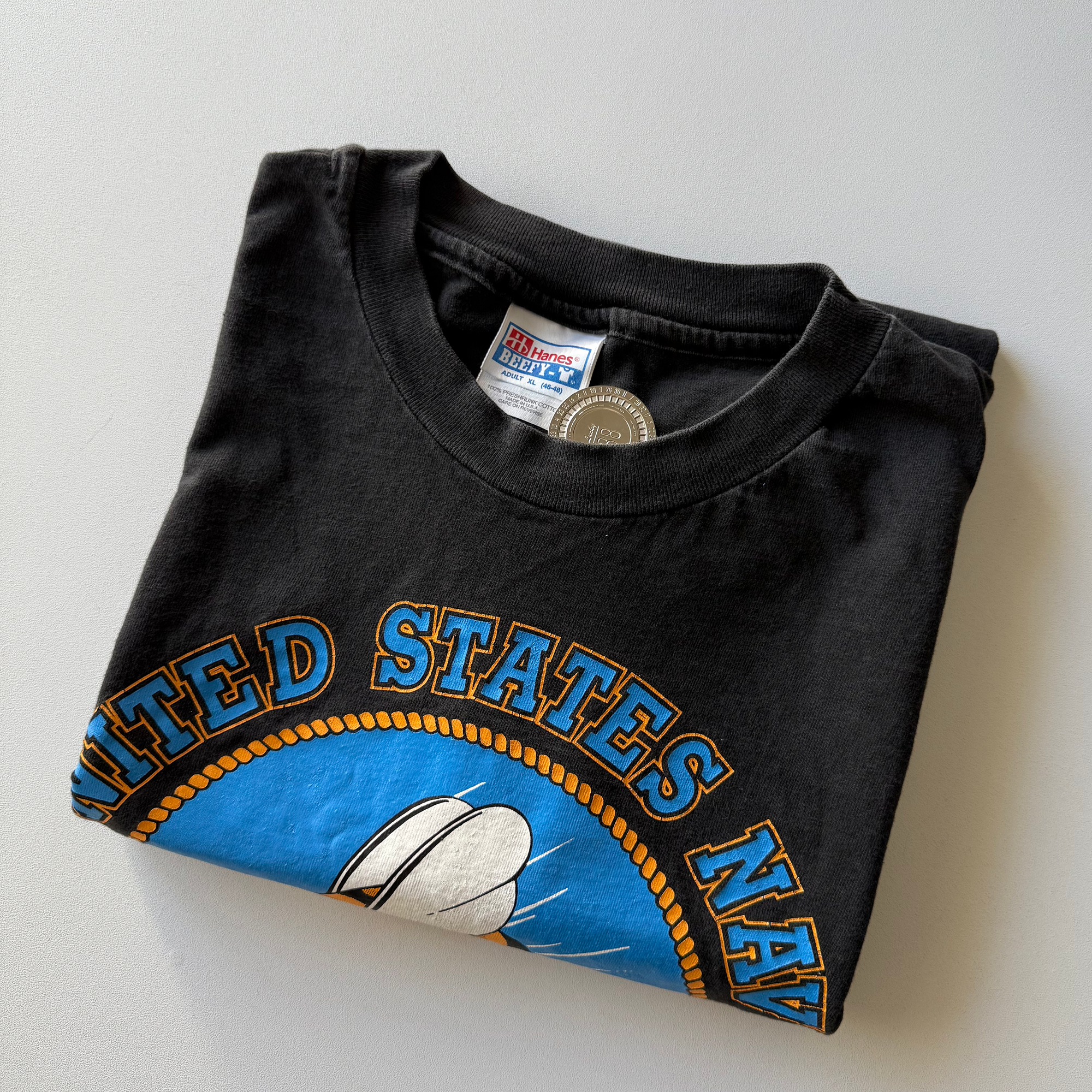 Vintage 1992 USA Navy Seabees Military Tee