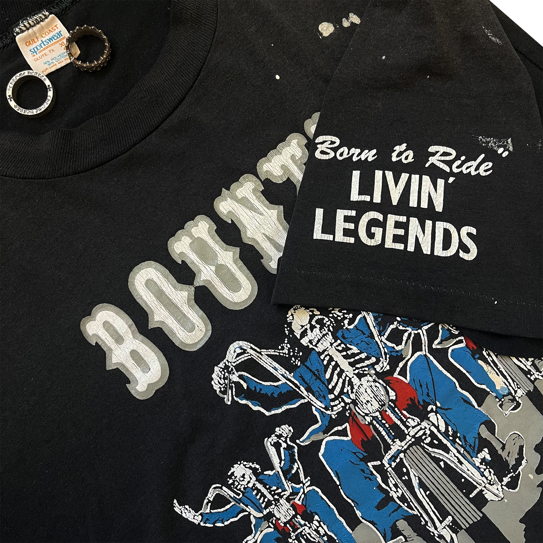Vintage 1980s Bounty Hunters Motorcycle Club Biker Tee
