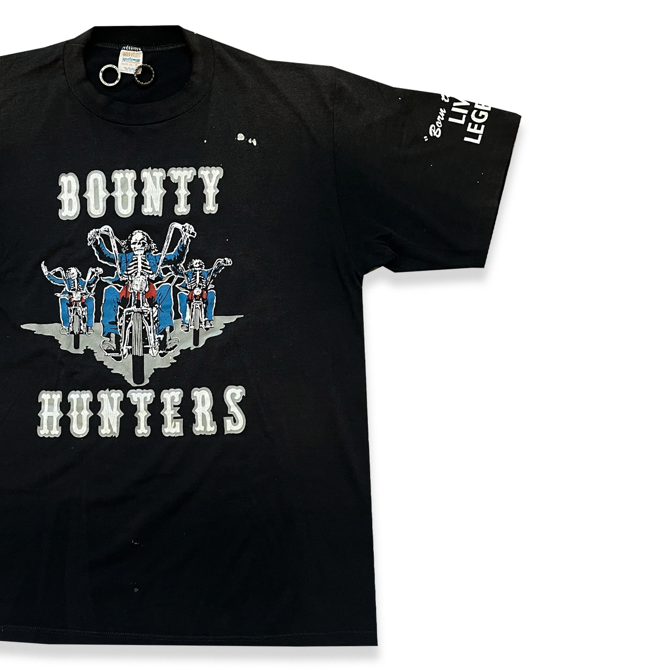 Vintage 1980s Bounty Hunters Motorcycle Club Biker Tee