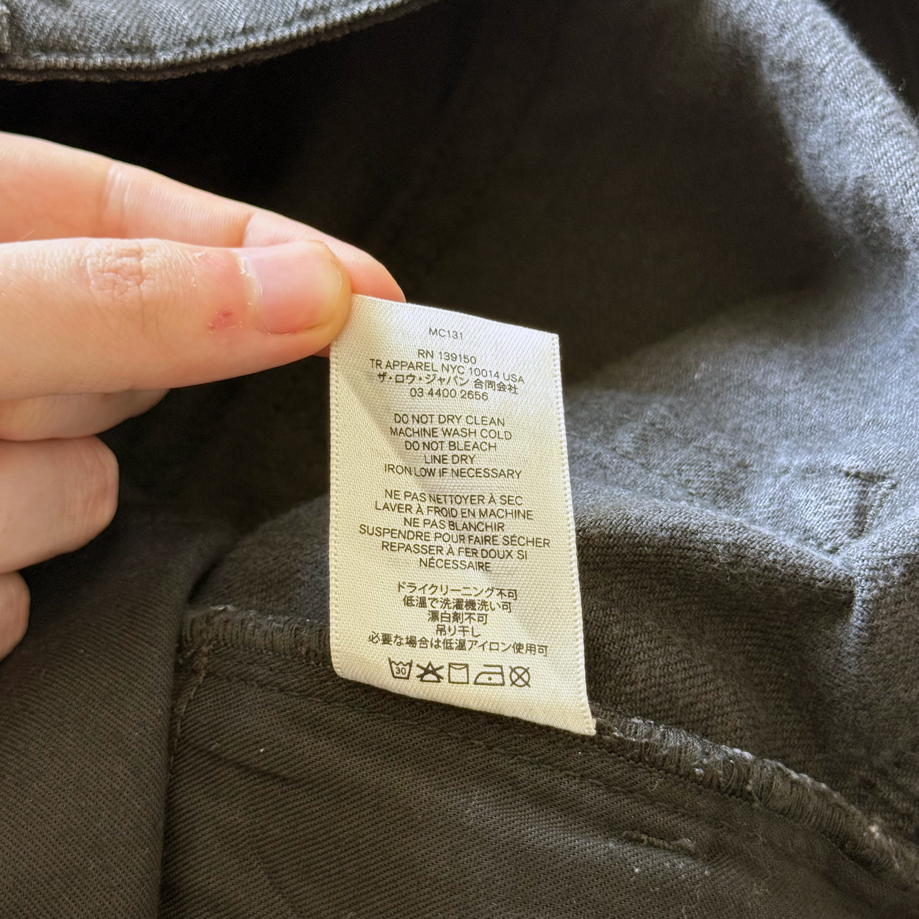 The Row Irwin Black Denim Jeans