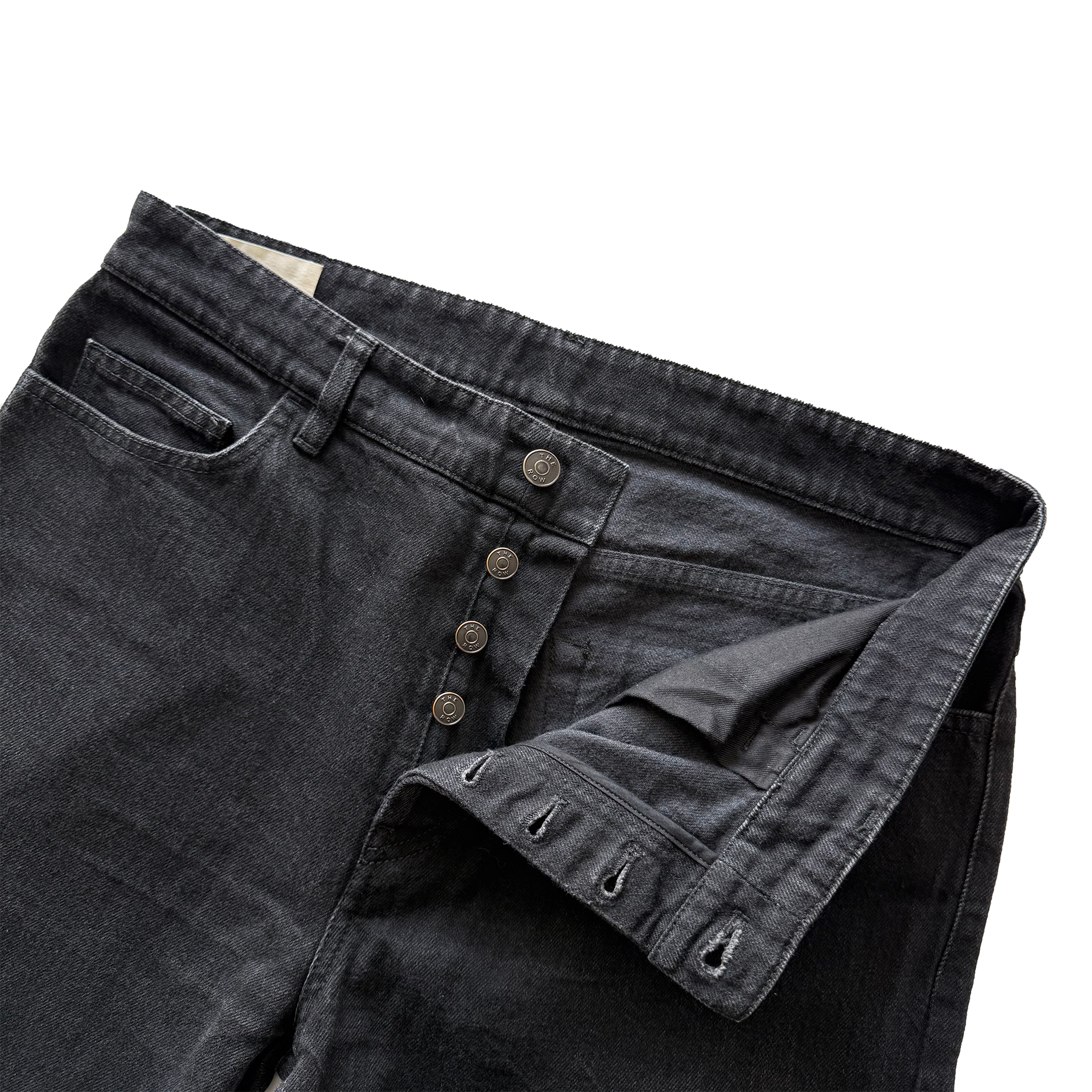 The Row Irwin Black Denim Jeans