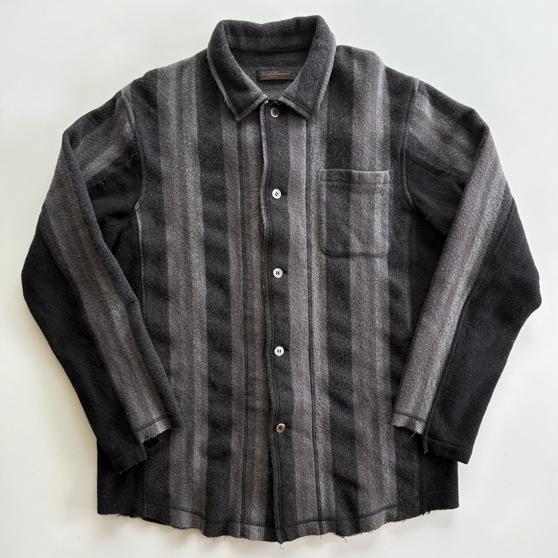 Undercover AW03 Paper Doll Hybrid Reconstructed Wool Overshirt