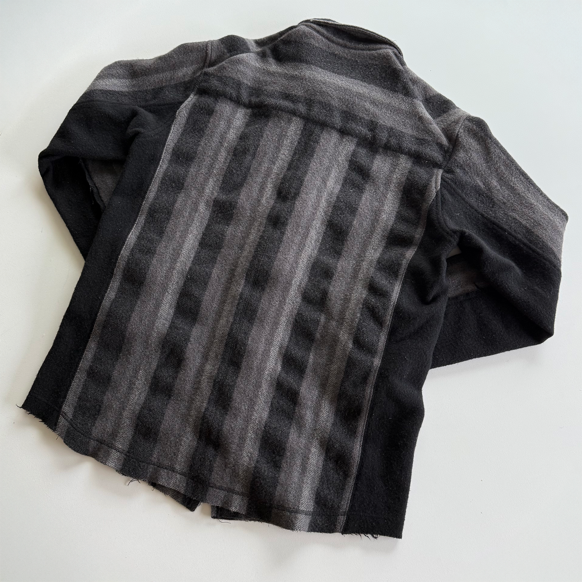 Undercover AW03 Paper Doll Hybrid Reconstructed Wool Overshirt