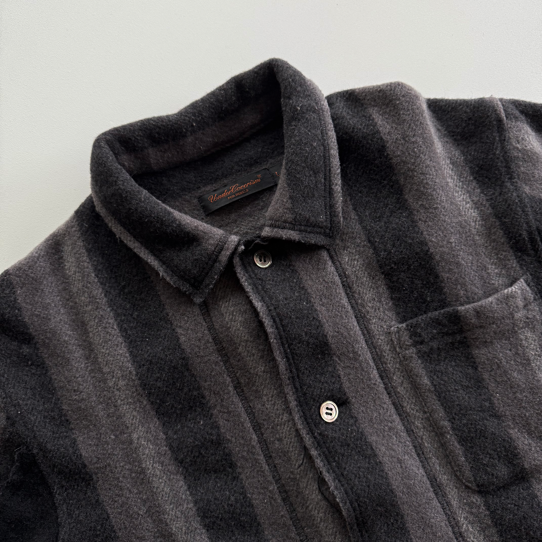 Undercover AW03 Paper Doll Hybrid Reconstructed Wool Overshirt