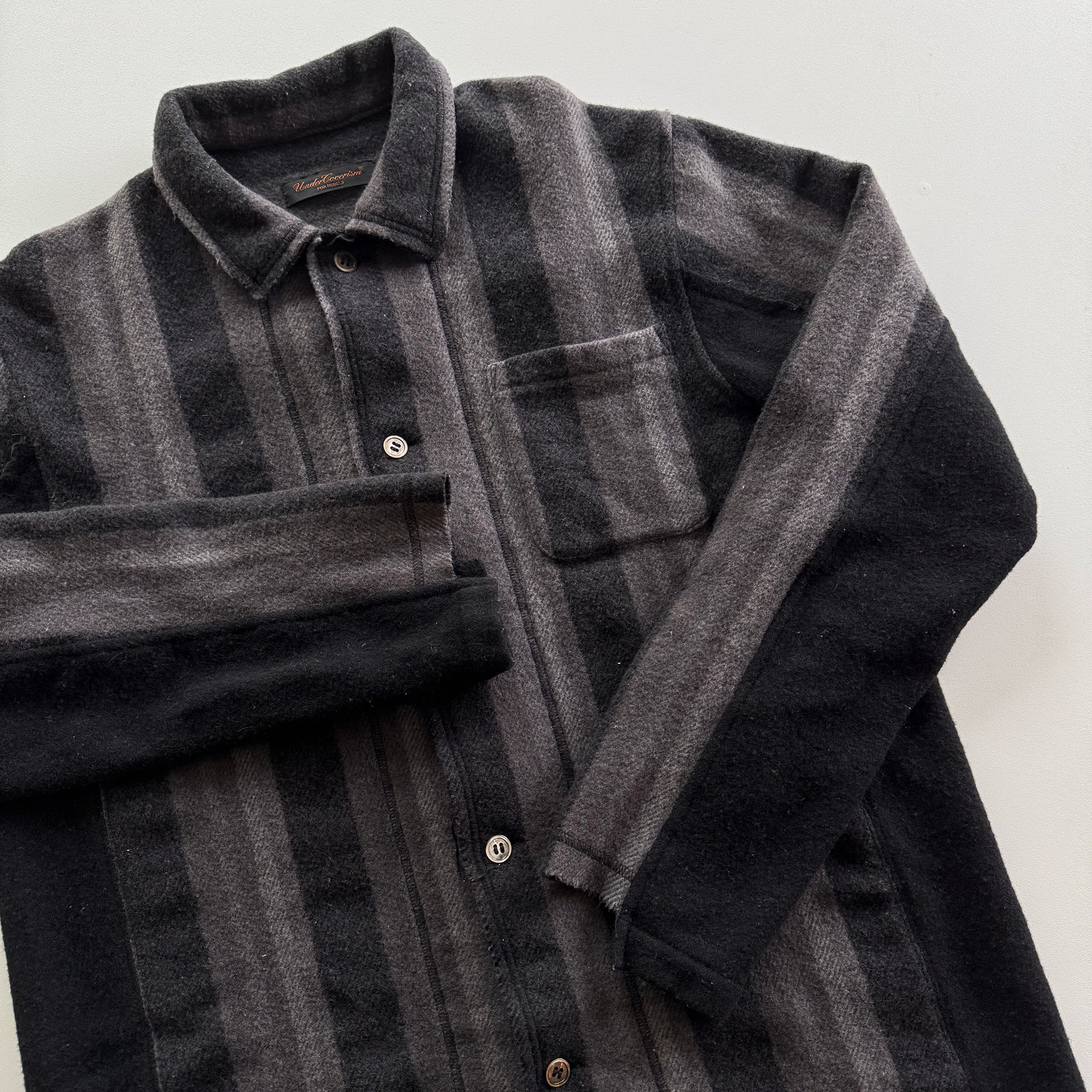 Undercover AW03 Paper Doll Hybrid Reconstructed Wool Overshirt