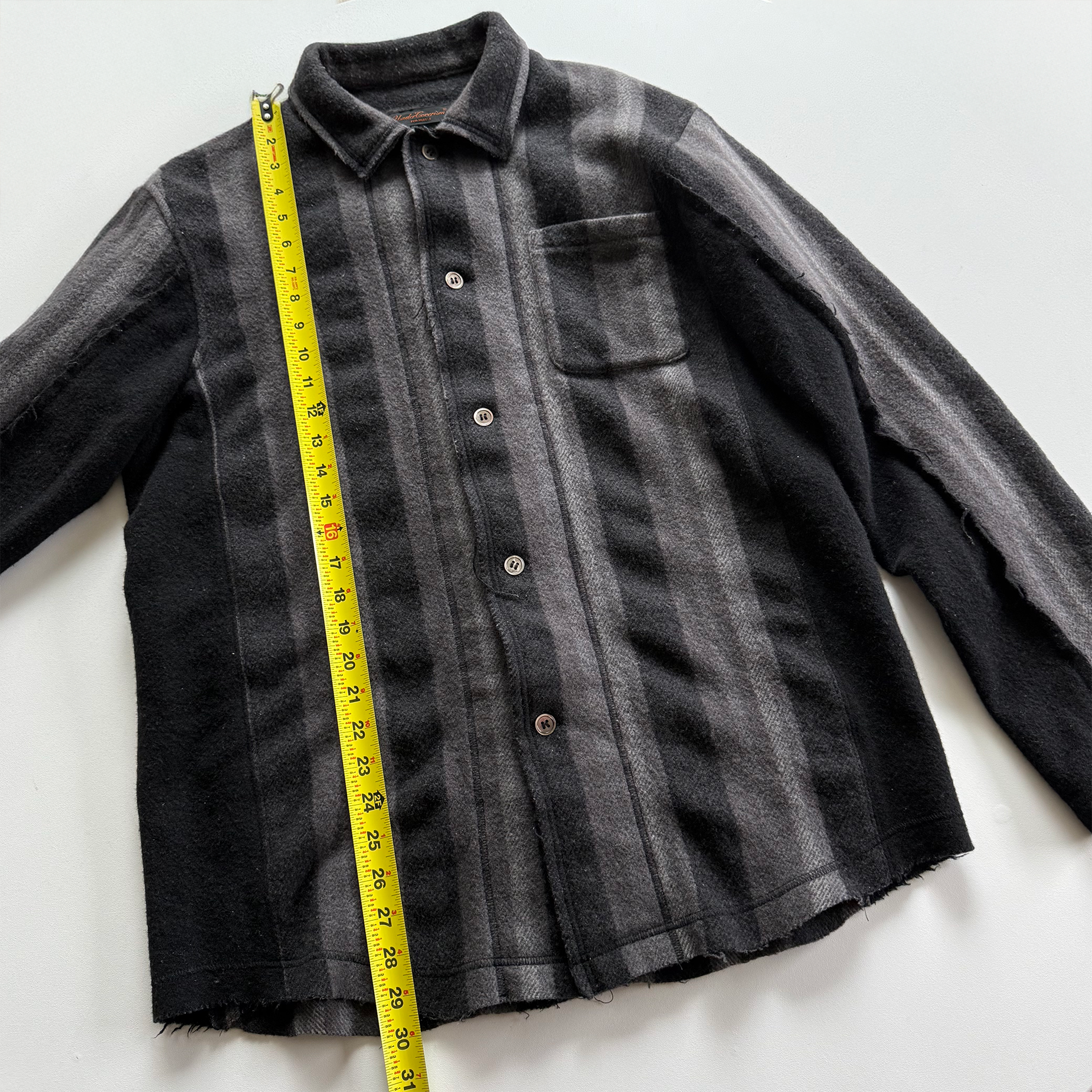 Undercover AW03 Paper Doll Hybrid Reconstructed Wool Overshirt
