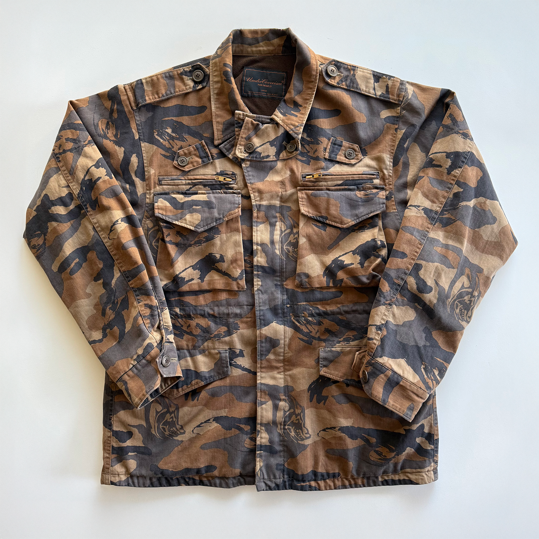 Undercover AW03 Paper Doll Bush Laden Camo Tactical Field Jacket