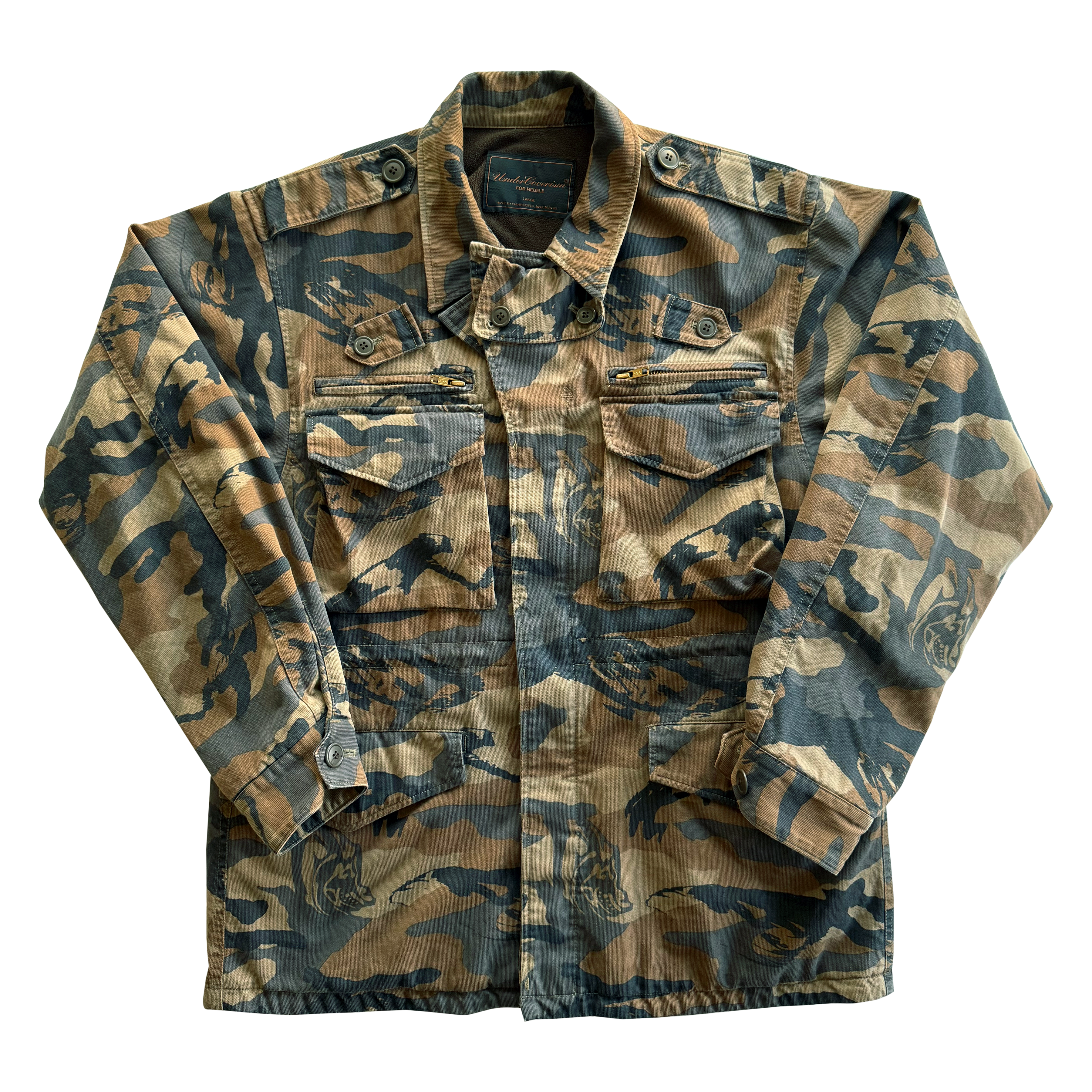 Undercover AW03 Paper Doll Bush Laden Camo Tactical Field Jacket