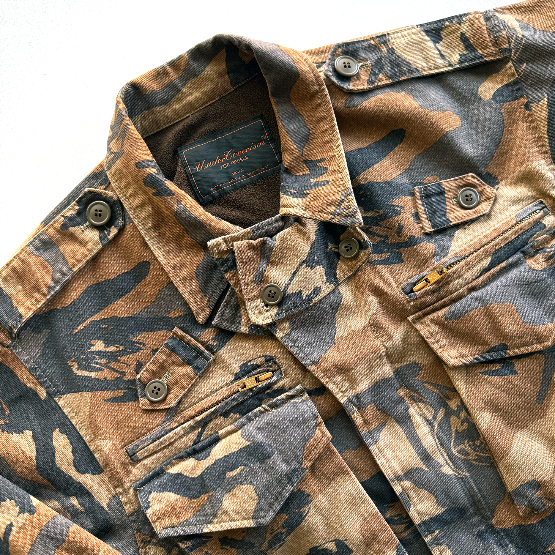 Undercover AW03 Paper Doll Bush Laden Camo Tactical Field Jacket