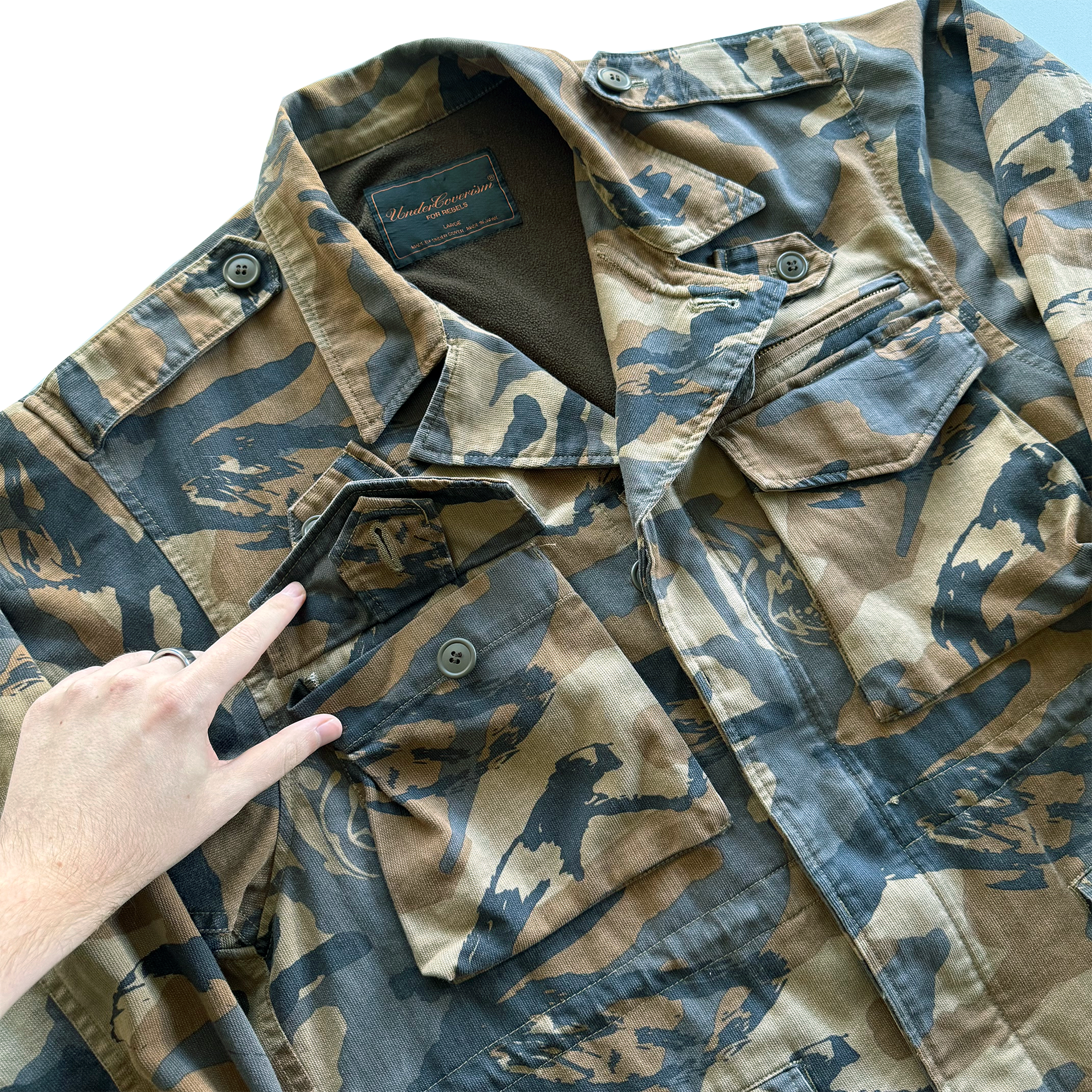 Undercover AW03 Paper Doll Bush Laden Camo Tactical Field Jacket