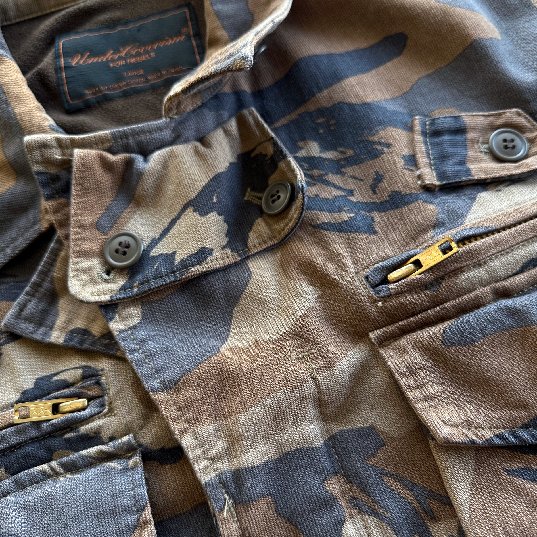 Undercover AW03 Paper Doll Bush Laden Camo Tactical Field Jacket