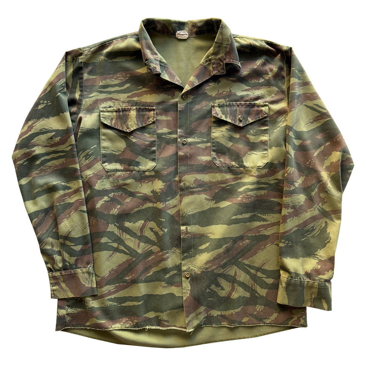 Vintage Military Lizard Camo Button Up Shirt