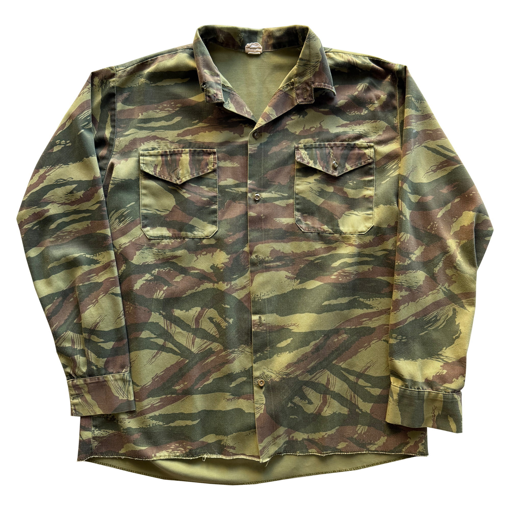 Vintage Military Lizard Camo Button Up Shirt