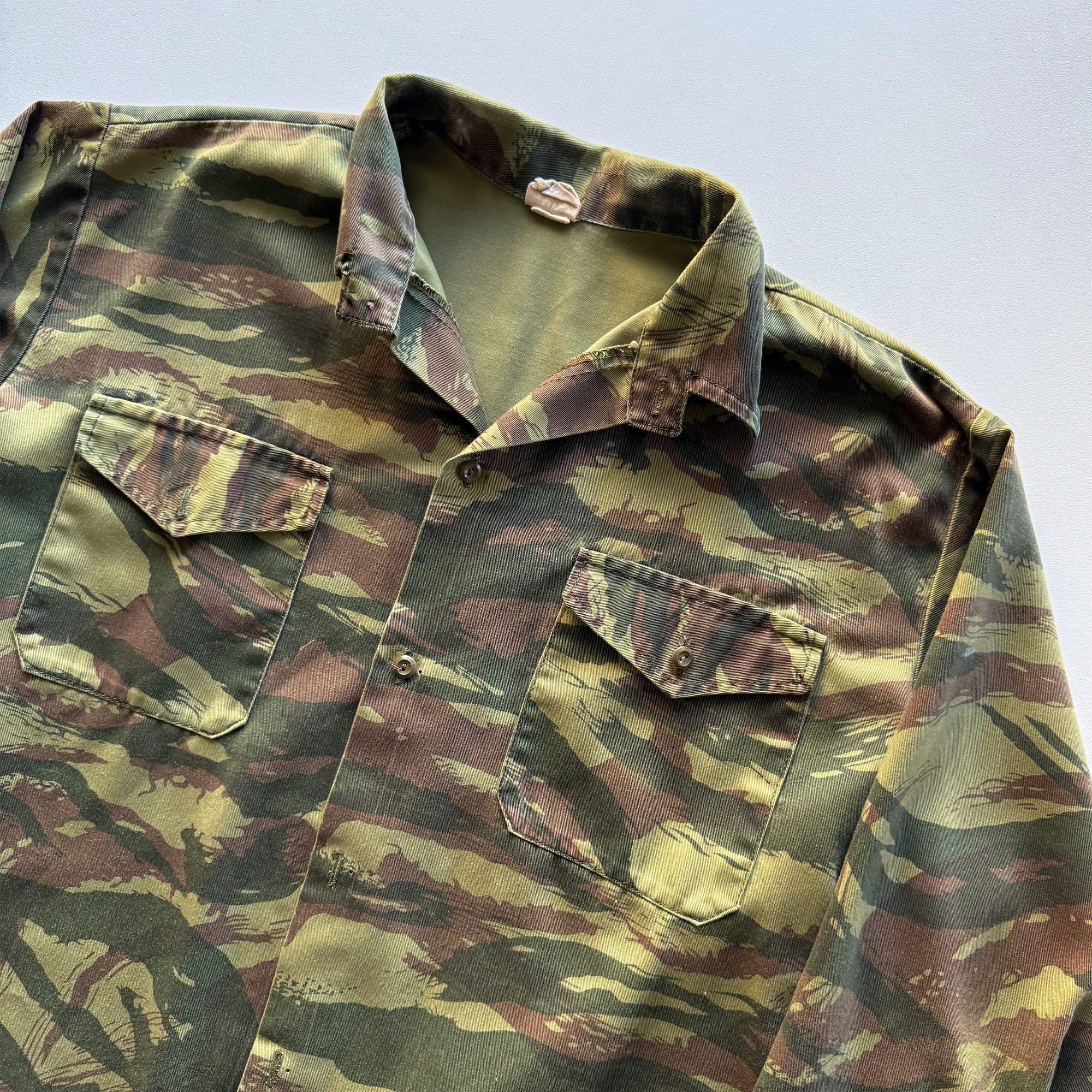 Vintage Military Lizard Camo Button Up Shirt