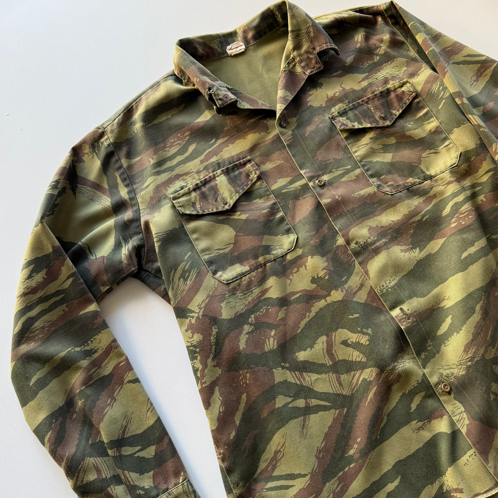 Vintage Military Lizard Camo Button Up Shirt