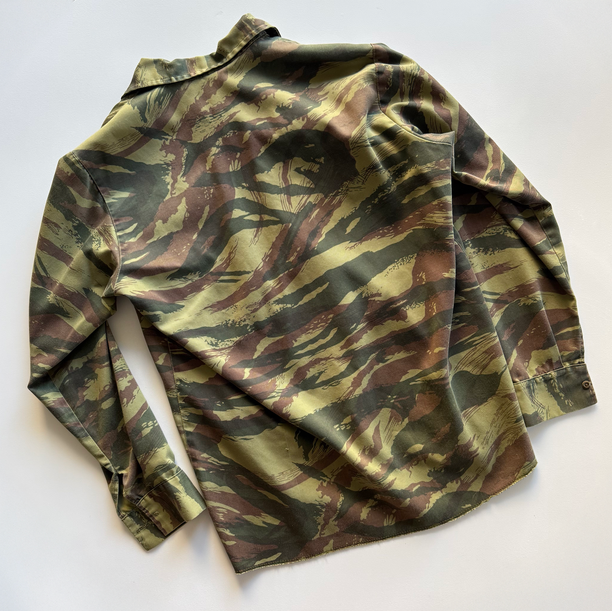 Vintage Military Lizard Camo Button Up Shirt