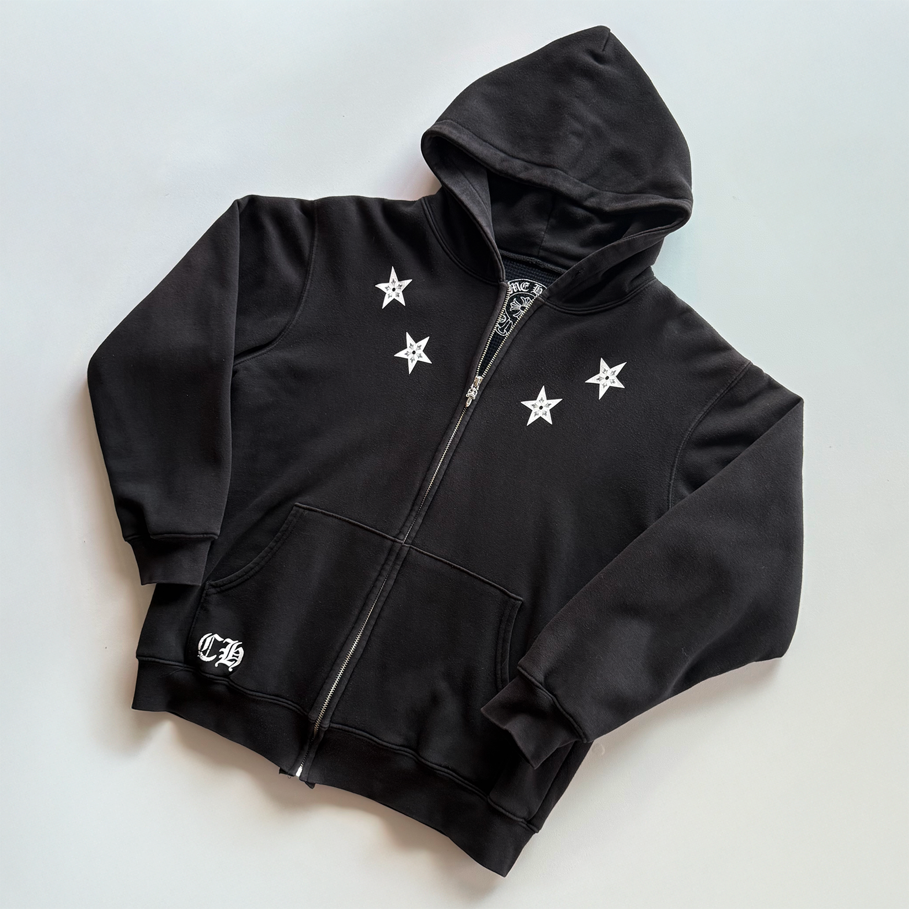 Chrome Hearts Thermal Zip Up Star Hoodie Sweatshirt