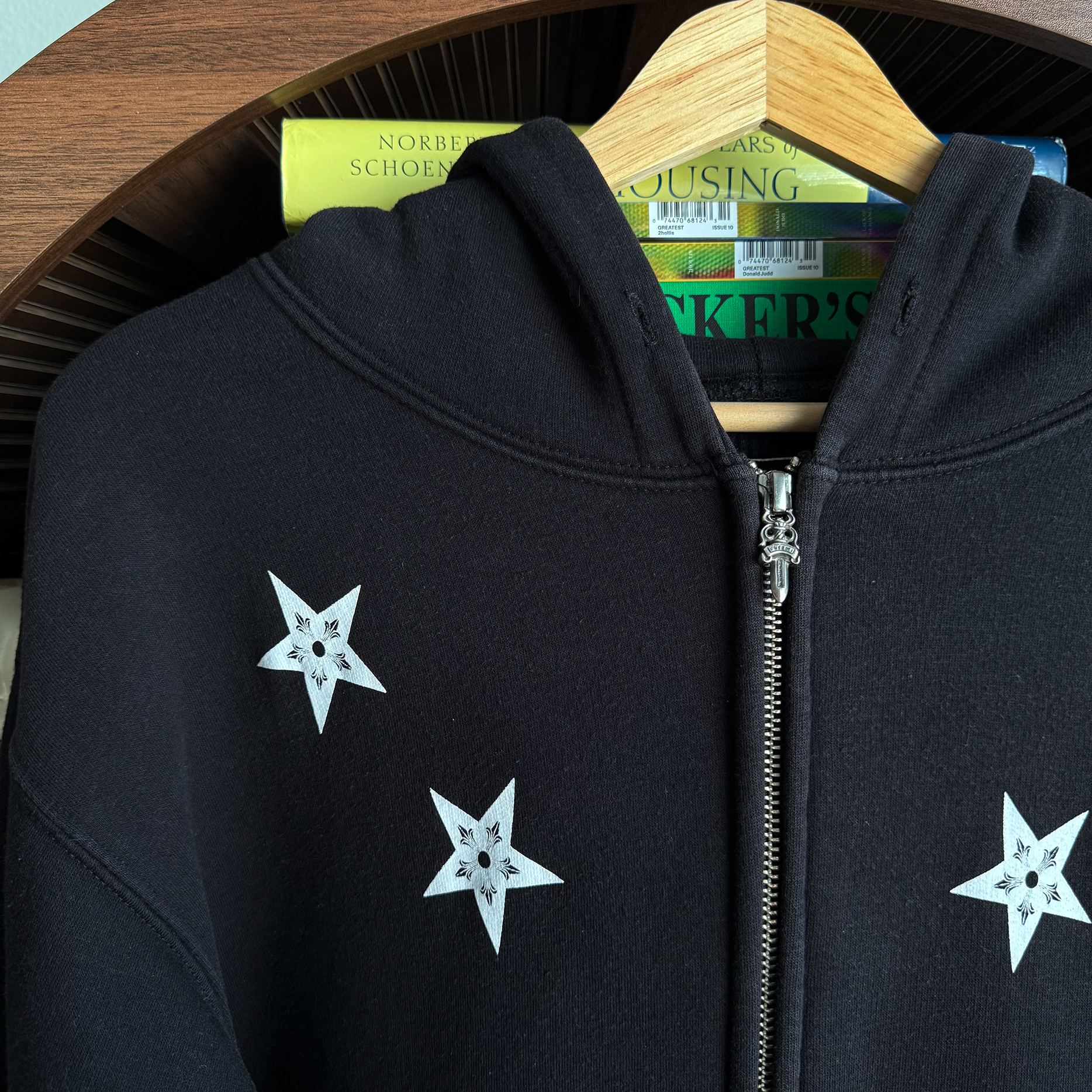 Chrome Hearts Thermal Zip Up Star Hoodie Sweatshirt