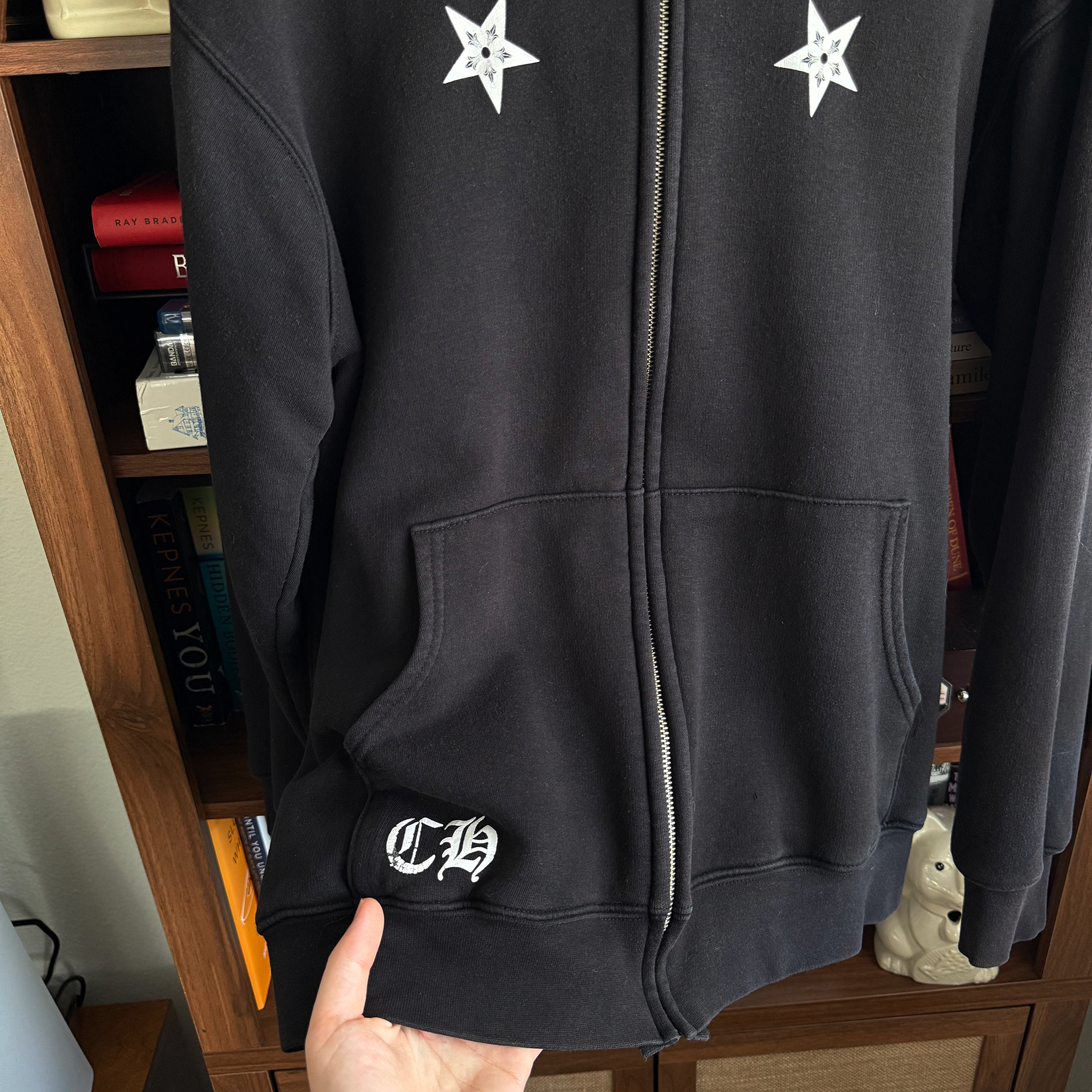 Chrome Hearts Thermal Zip Up Star Hoodie Sweatshirt