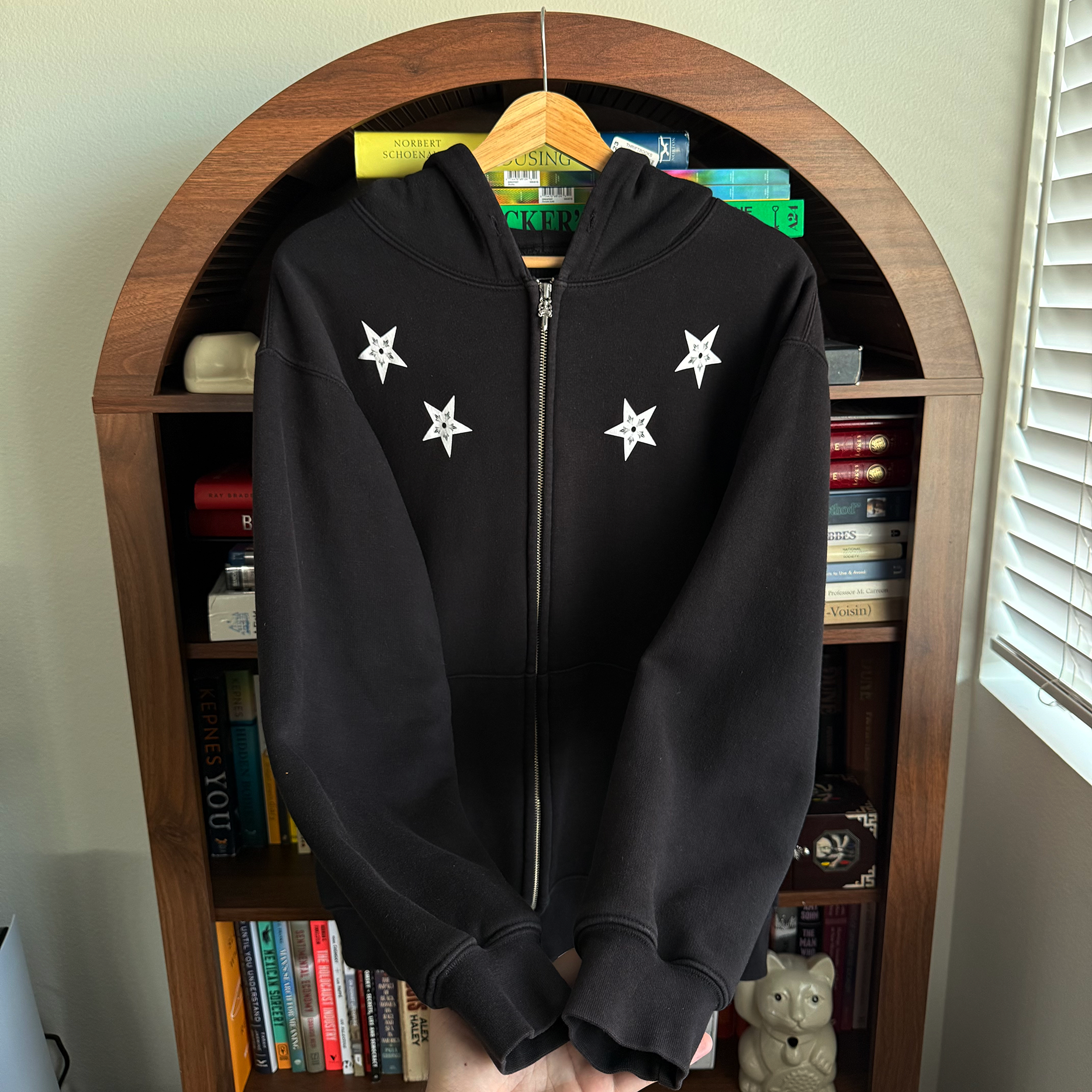 Chrome Hearts Thermal Zip Up Star Hoodie Sweatshirt