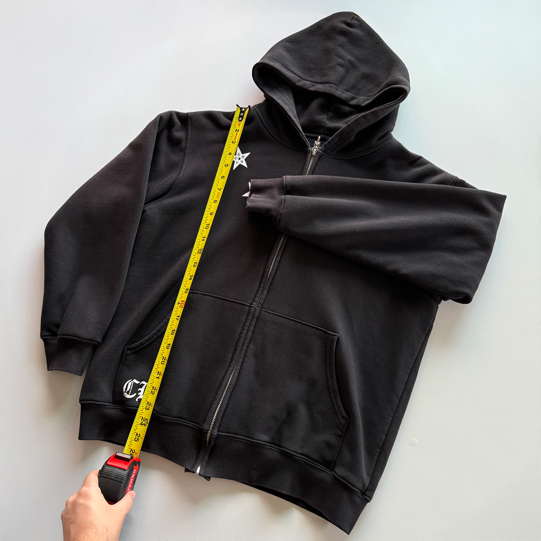 Chrome Hearts Thermal Zip Up Star Hoodie Sweatshirt